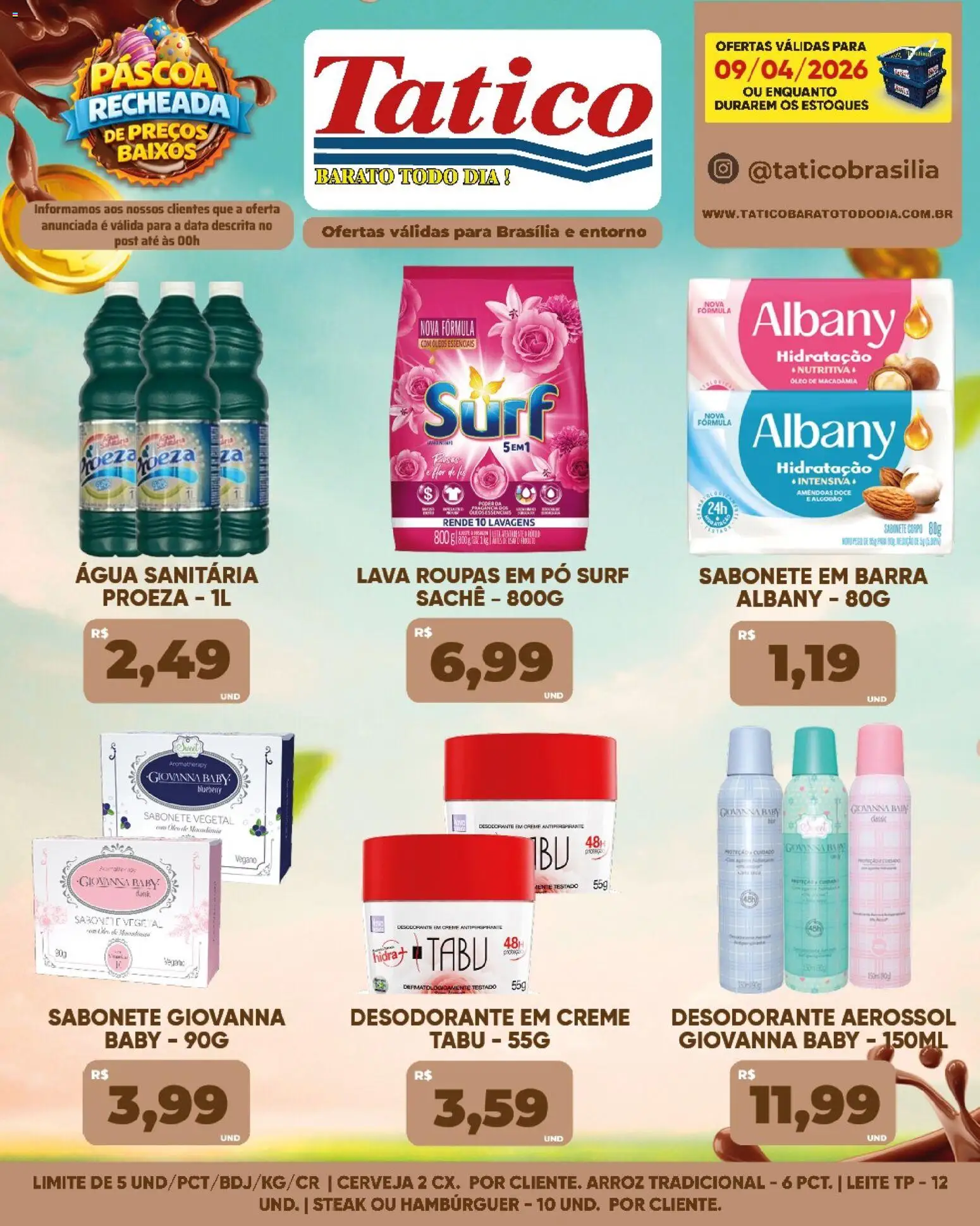 Tatico Folheto - válido de 09.04.2026 | Página: 22 | Produtos: Pó, Óleo, Arroz, Hambúrguer