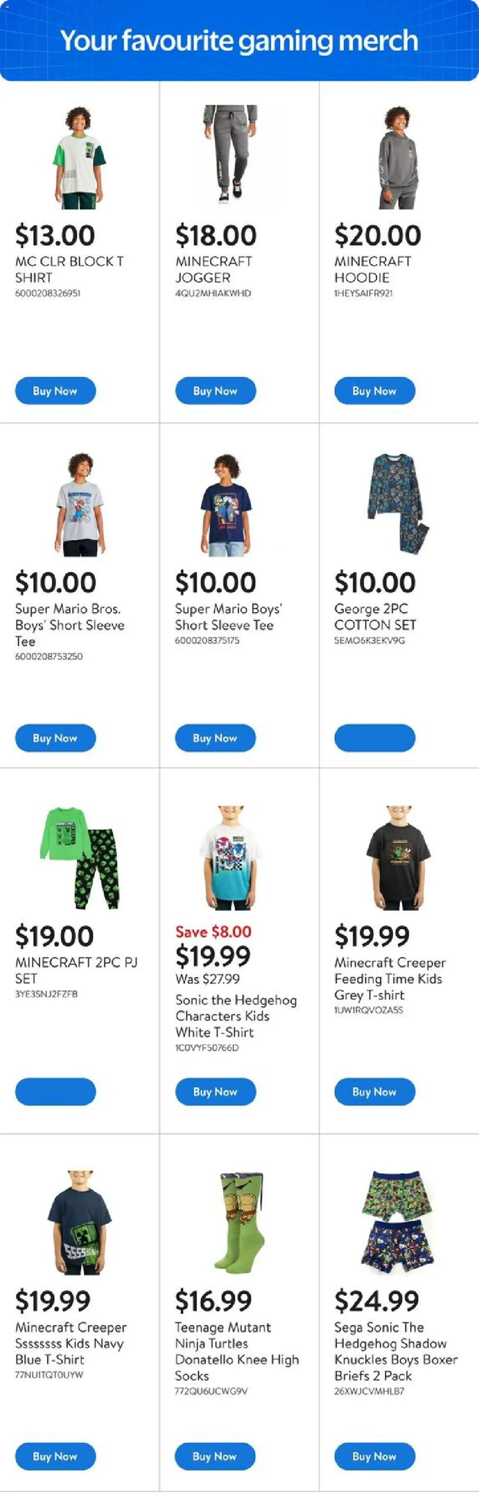 Walmart flyer valid from 23.10.2025 | Page: 7 | Products: Shirt, Hoodie, Socks, Briefs