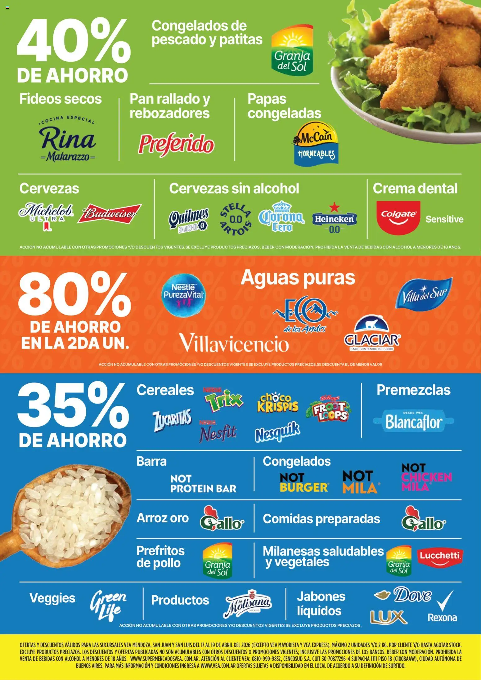 Vea - Ofertas fin de semana Cuyo │ válido desde el 17.04.2026 | Página: 8 | Productos: Cocina, Pollo, Fideos, Pan rallado