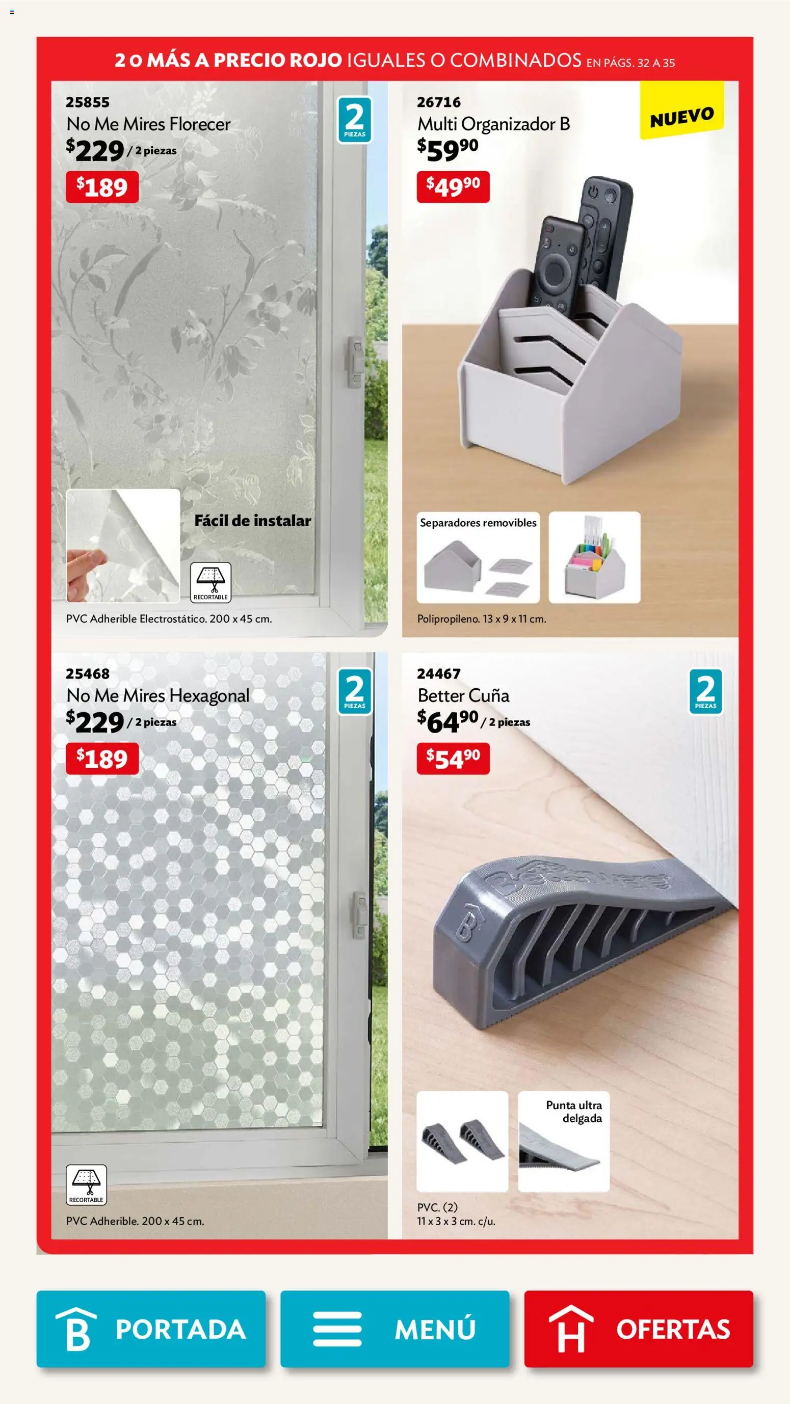 Nuevas ofertas de Betterware válidas en toda la República Mexicana desde el 02.02.2026. ¡Encuentra las mejores ofertas en Betterware campaña 2 2026! | Página: 34 | Productos: Organizador, Cuna