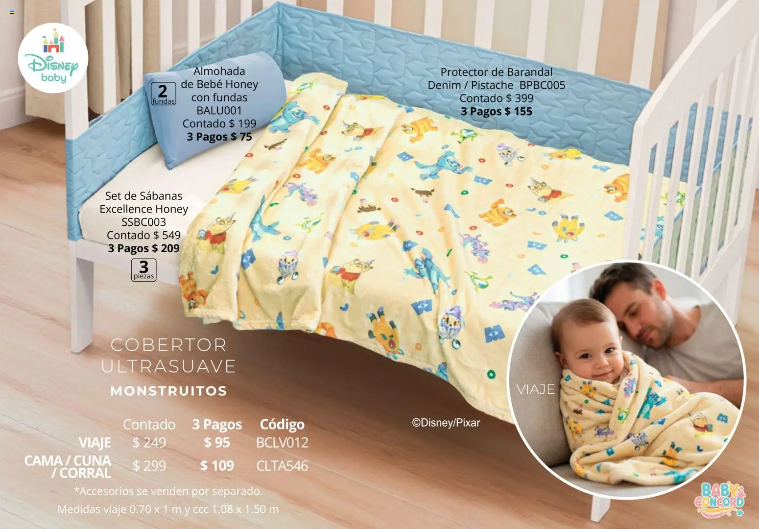 Nuevas ofertas de Colchas Concord válidas en toda la República Mexicana desde el 01.05.2026. ¡Encuentra las mejores ofertas en Colchas Concord catálogo Baby! | Página: 50 | Productos: Cobertor, Cama, Almohada, Cuna