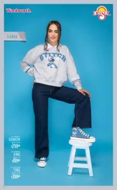 Nuevas ofertas de Del Sol y Woolworth válidas en toda la República Mexicana desde el 04.09.2025. ¡Encuentra las mejores ofertas en Del Sol y Woolworth - Catálogo Luce el Otoño! | Página: 2 | Productos: Tenis, Sudadera