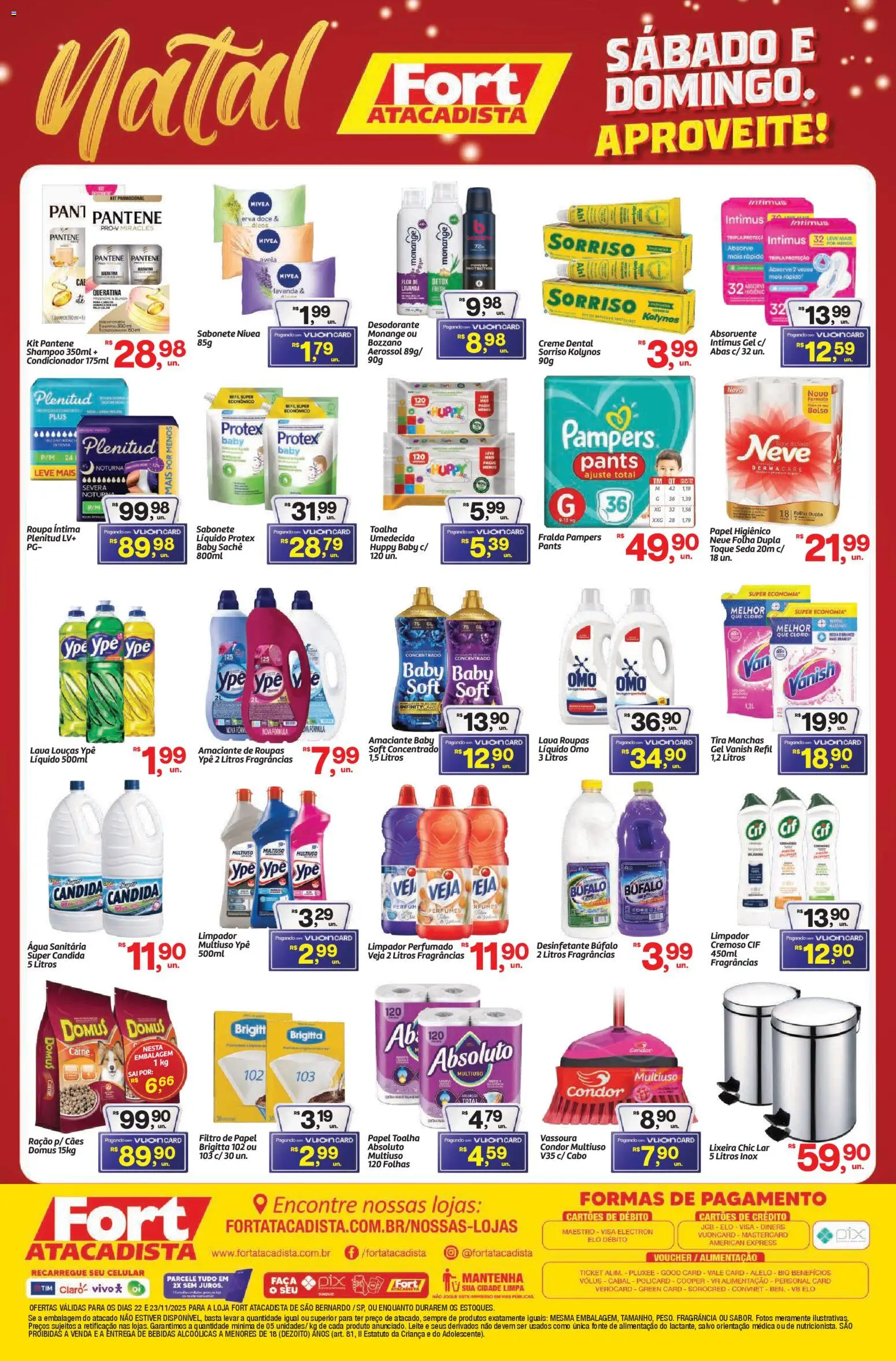 Fort Atacadista Folheto - válido de 22.11.2025 | Página: 4 | Produtos: Cloro, Limpador multiuso, Absorvente, Vassoura