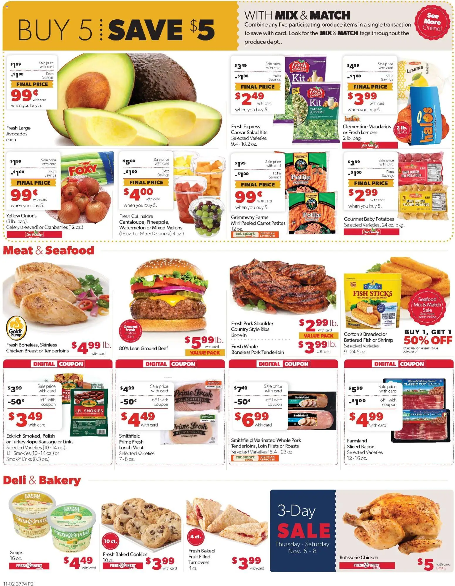Family Fare Weekly Ad - NE - valid from 02.11.2025 | Page: 2 | Products: Broccoli, Ham, Potatoes, Sausage