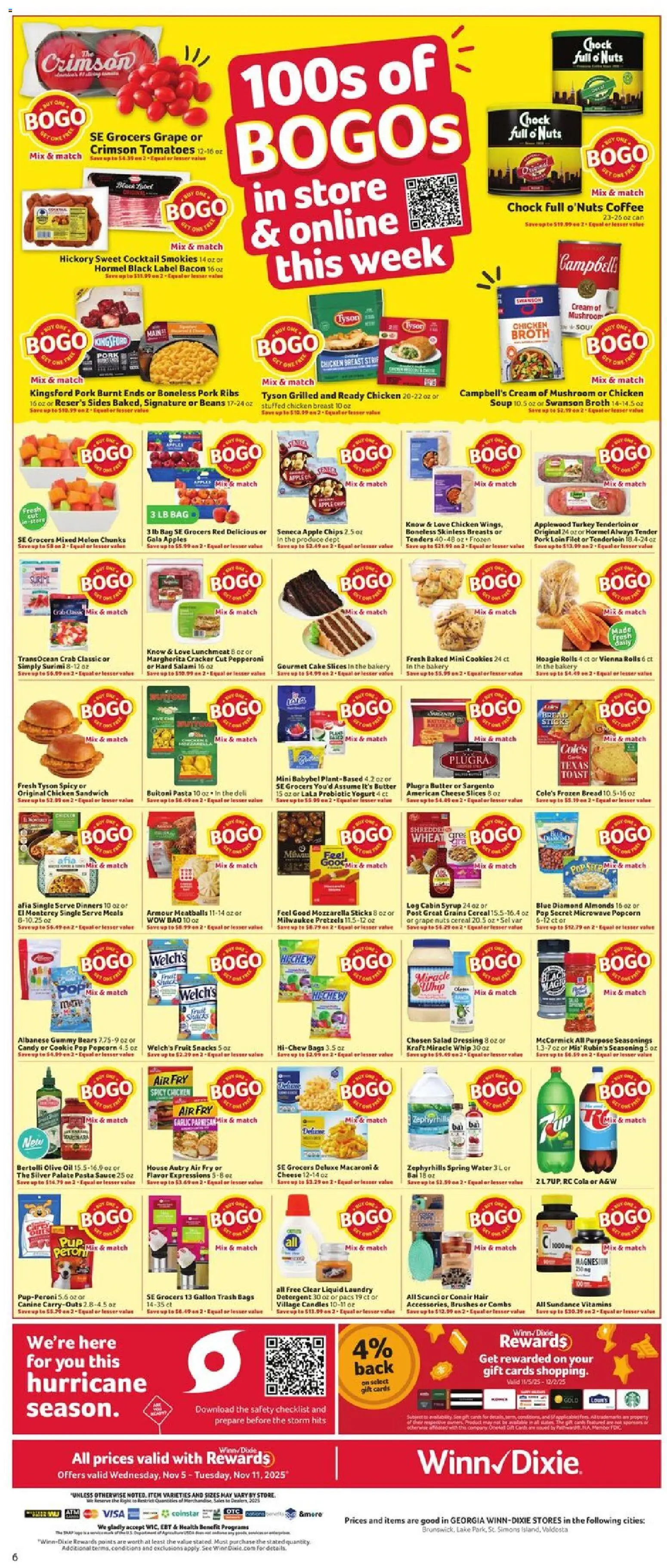Winn Dixie Weekly Circular - GA - valid from 05.11.2025 | Page: 9 | Products: Coffee, Apples, Pasta, Melon
