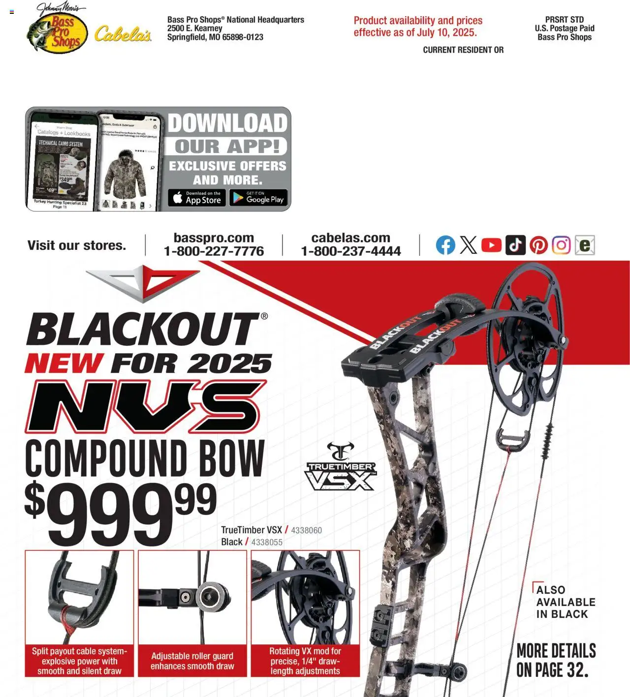 Cabela's Archery 25 - valid from 15.07.2025 | Page: 120 | Products: Bow, Cable