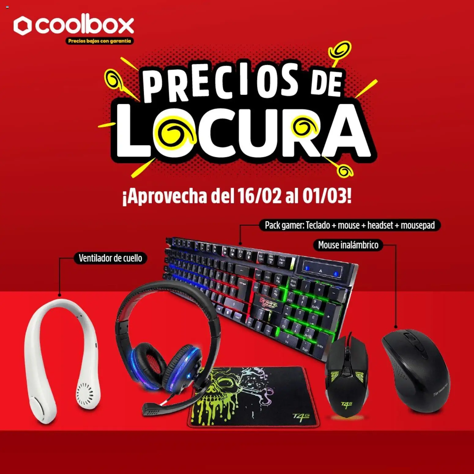 Catálogo Coolbox válido desde 16.02.2026 | Página: 1 | Productos: Mouse, Teclado, Ventilador
