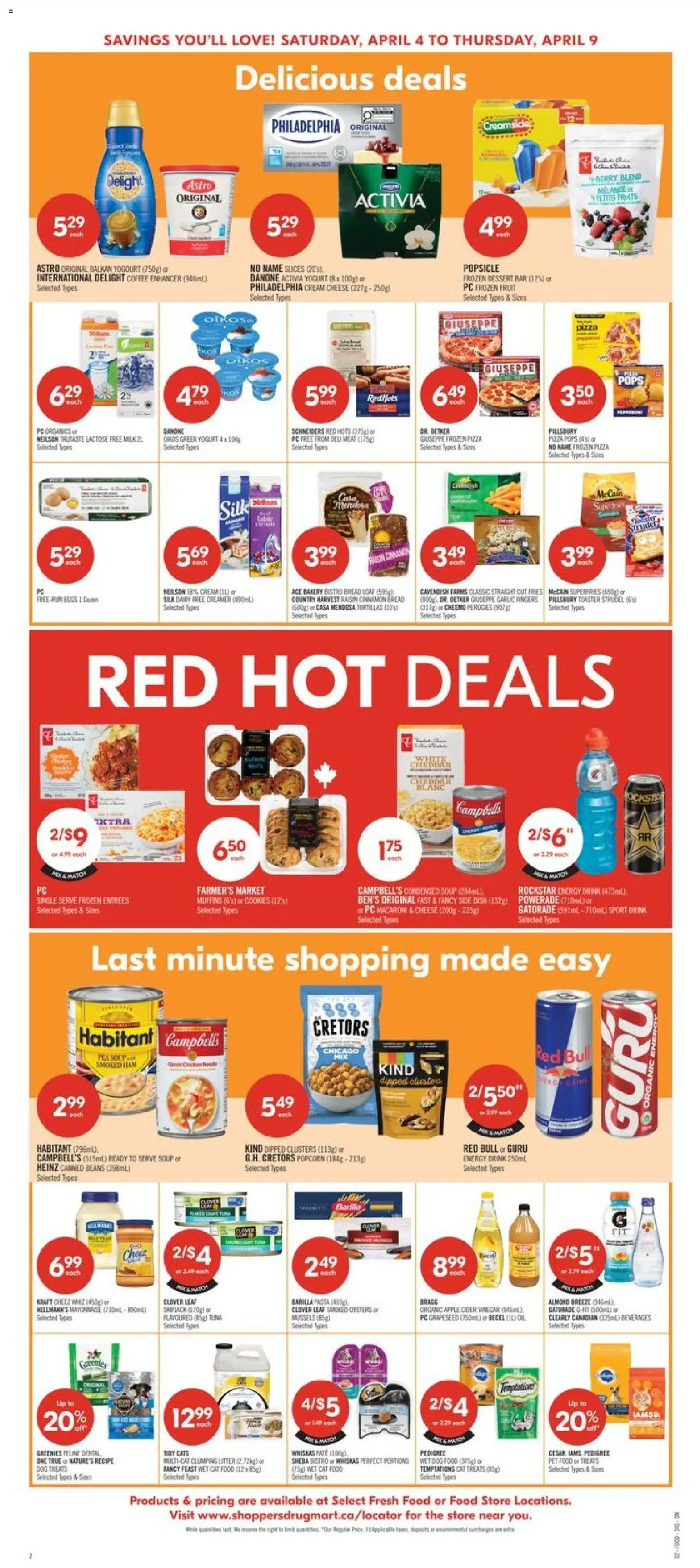 Shoppers flyer valid from 03.04.2026 | Page: 12 | Products: Cream, Toaster, Cheese, Coffee