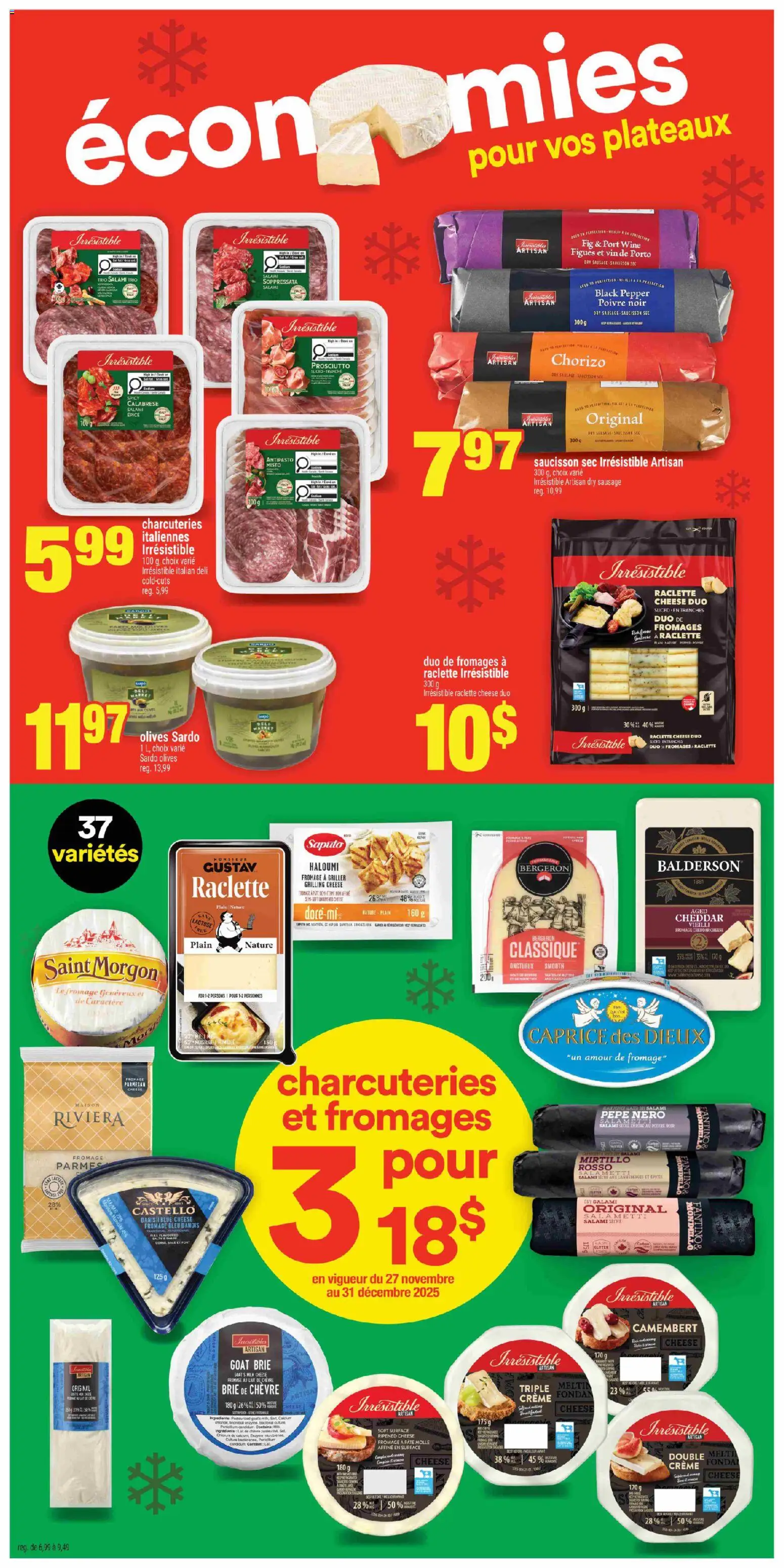 Super C flyer valid from 25.12.2025 | Page: 3 | Products: Cheese, Salami, Wine