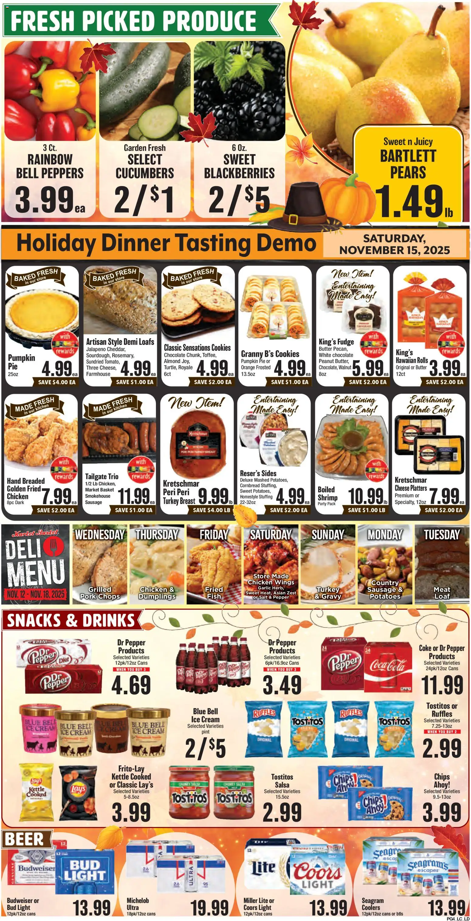 Market Basket Lake Charles - valid from 12.11.2025 | Page: 4 | Products: Basket, Ice cream, Garlic, Kettle