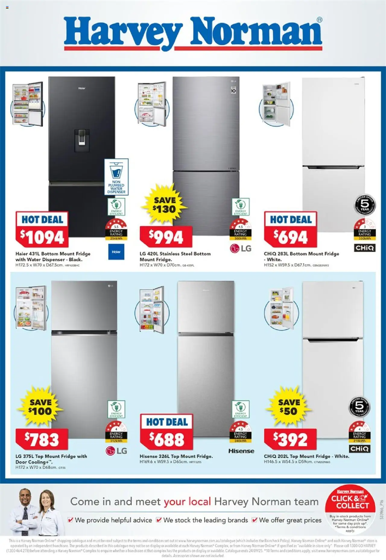 Harvey Norman catalogue - valid from 18.09.2025 | Page: 16 | Products: Door, Water, Accessories, Fridge