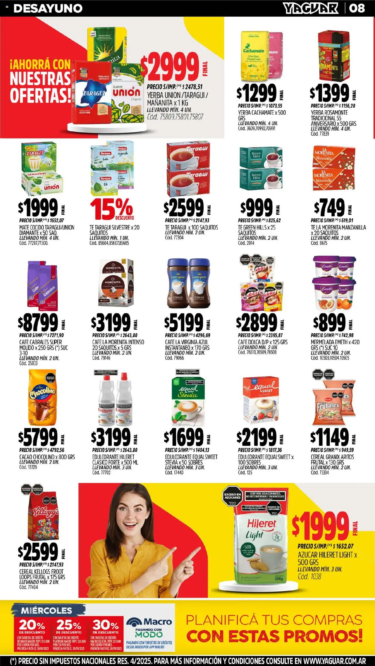 Yaguar - General Roca │ válido desde el 08.09.2025 | Página: 10 | Productos: Mate, Banco, Peso, Cacao