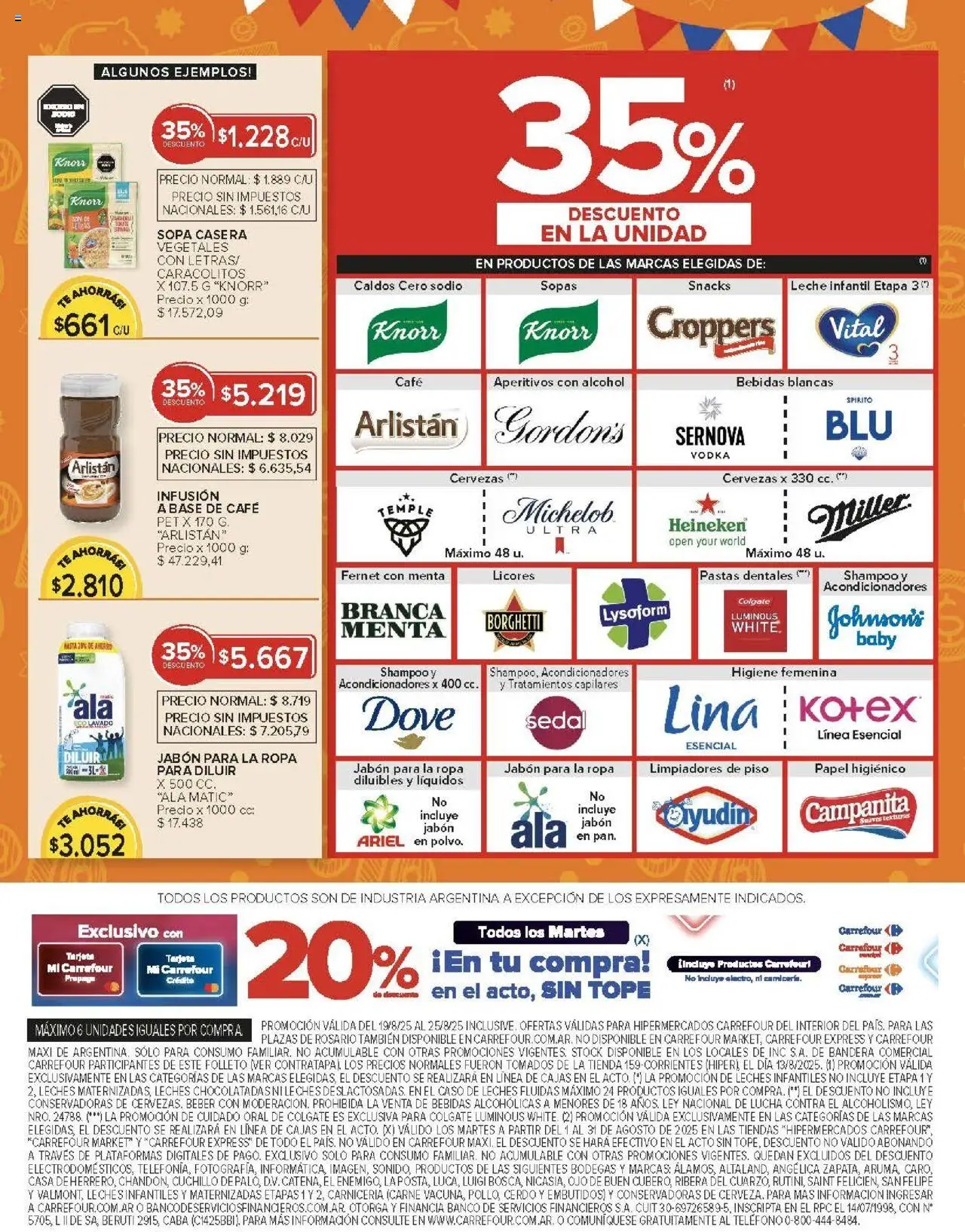 Carrefour ofertas - Córdoba │ válido desde el 19.08.2025 | Página: 5 | Productos: Papel higiénico, Shampoo, Sopa, Jabón