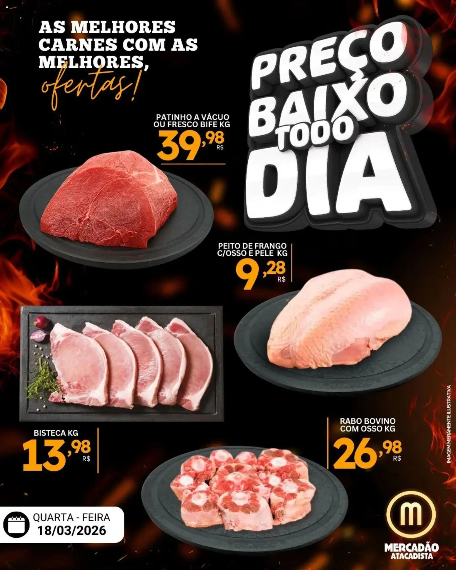 Mercadão Atacadista Folheto - válido de 18.03.2026 | Página: 1 | Produtos: Baixo, Frango, Peito de frango