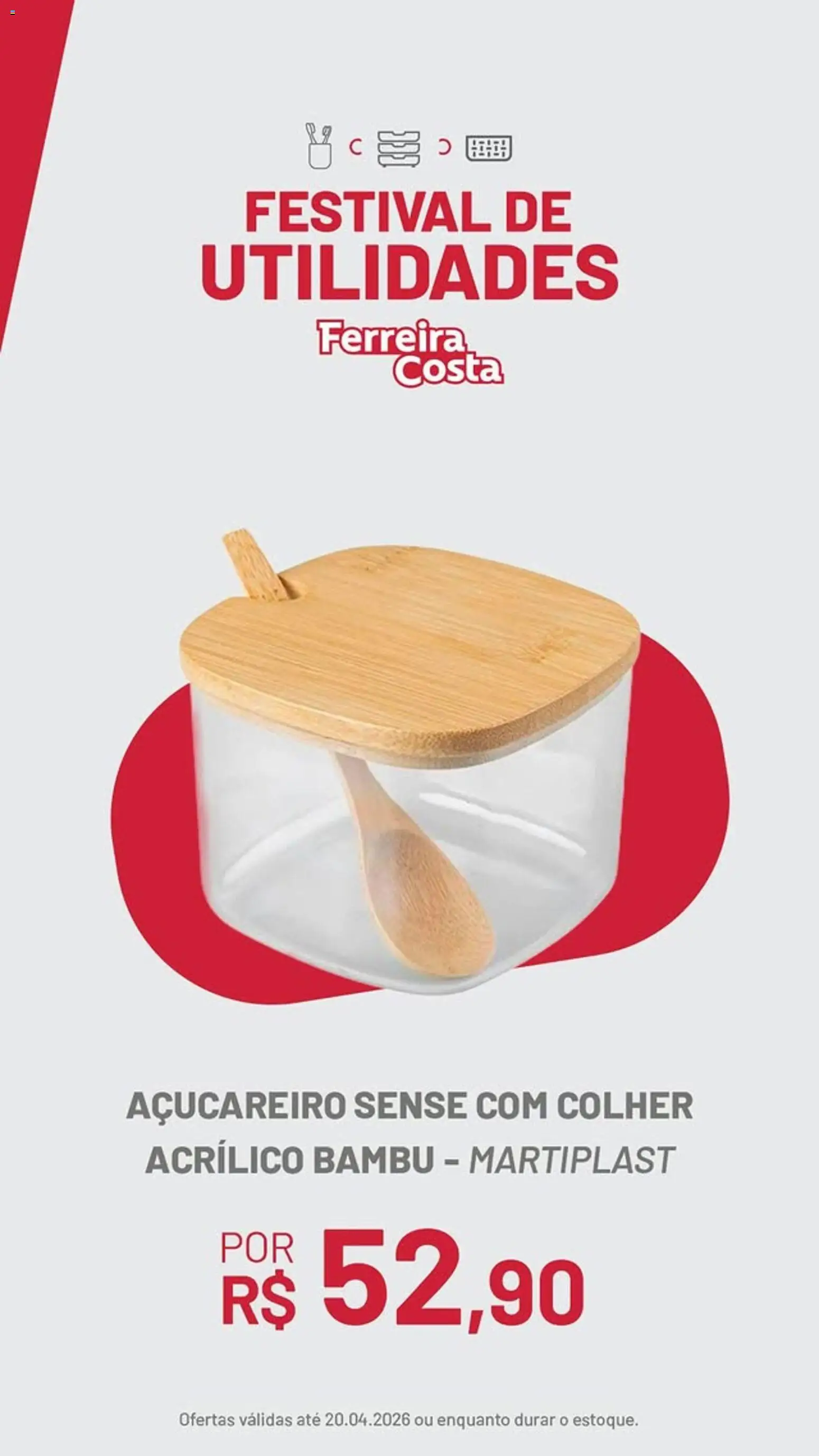 Ferreira Costa Folheto - válido de 10.04.2026 | Página: 2 | Produtos: Açucareiro
