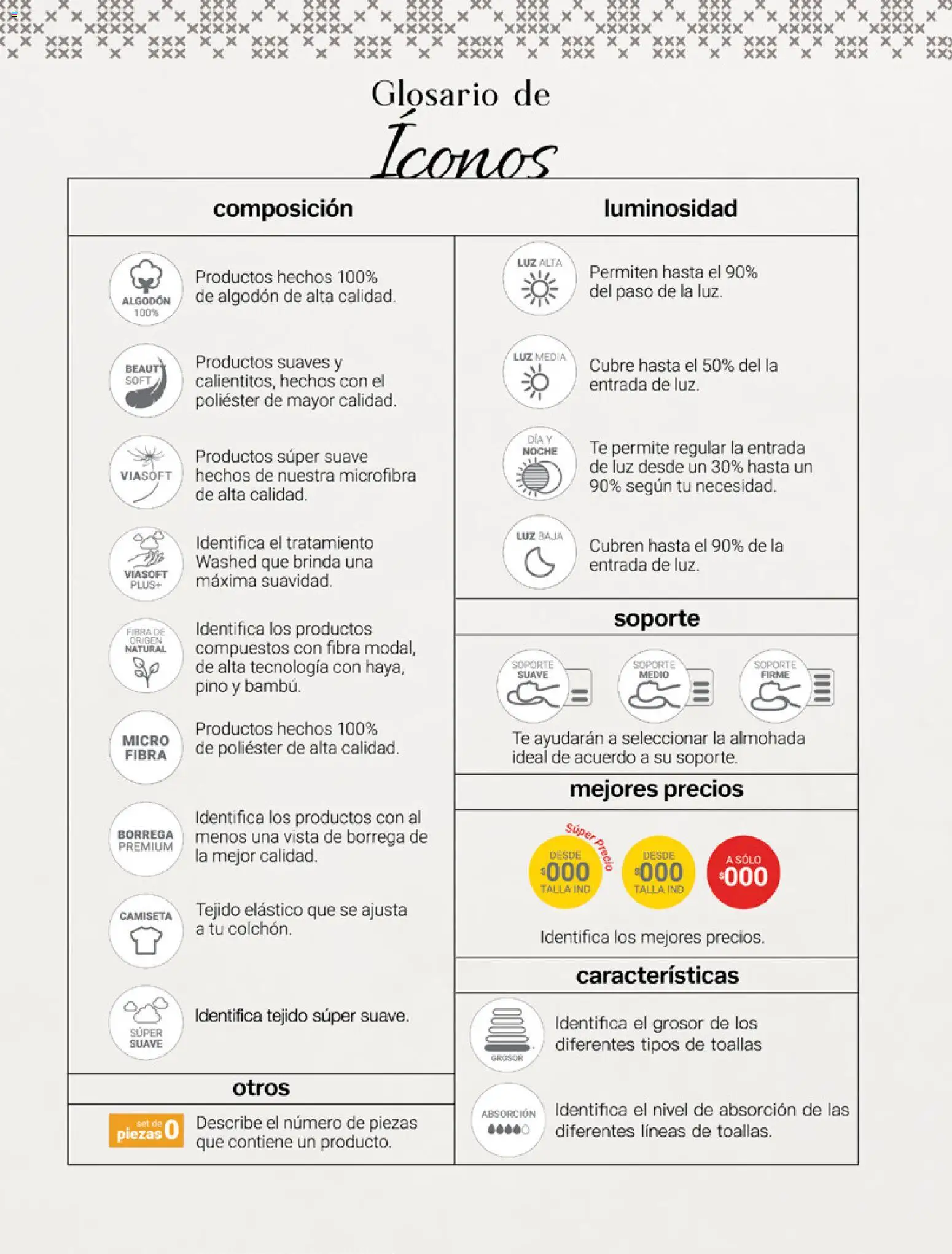 Nuevas ofertas de Vianney válidas en toda la República Mexicana desde el 06.03.2026. ¡Encuentra las mejores ofertas en Vianney catálogo Tu hogar, nuestra pasión! | Página: 256 | Productos: Algodón, Almohada, Toallas, Camiseta