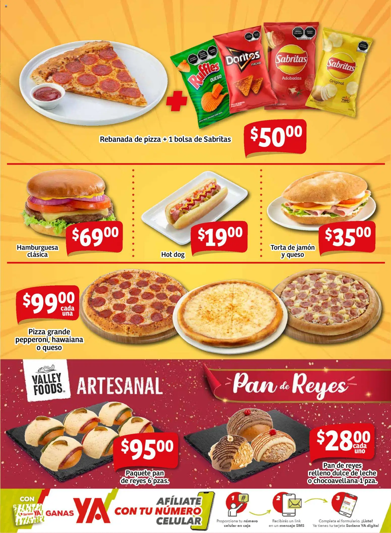 Nuevas ofertas de Soriana válidas en toda la República Mexicana desde el 04.12.2025. ¡Encuentra las mejores ofertas en Soriana - Fin de Semana Mercado: Saltillo y Torreón! | Página: 7 | Productos: Dulce de leche, Queso, Jamón, Caja