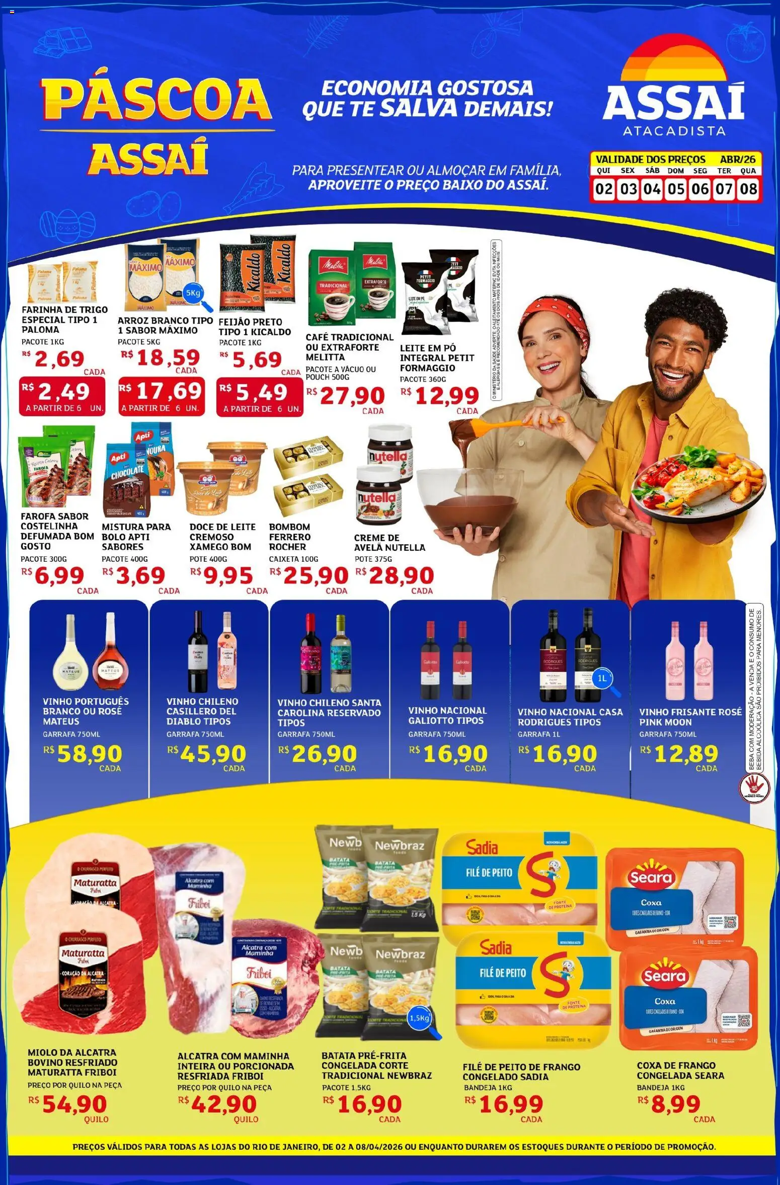 Assaí Atacadista Folheto - válido de 02.04.2026 | Página: 1 | Produtos: Creme, Bebida, Batata, Doce de leite