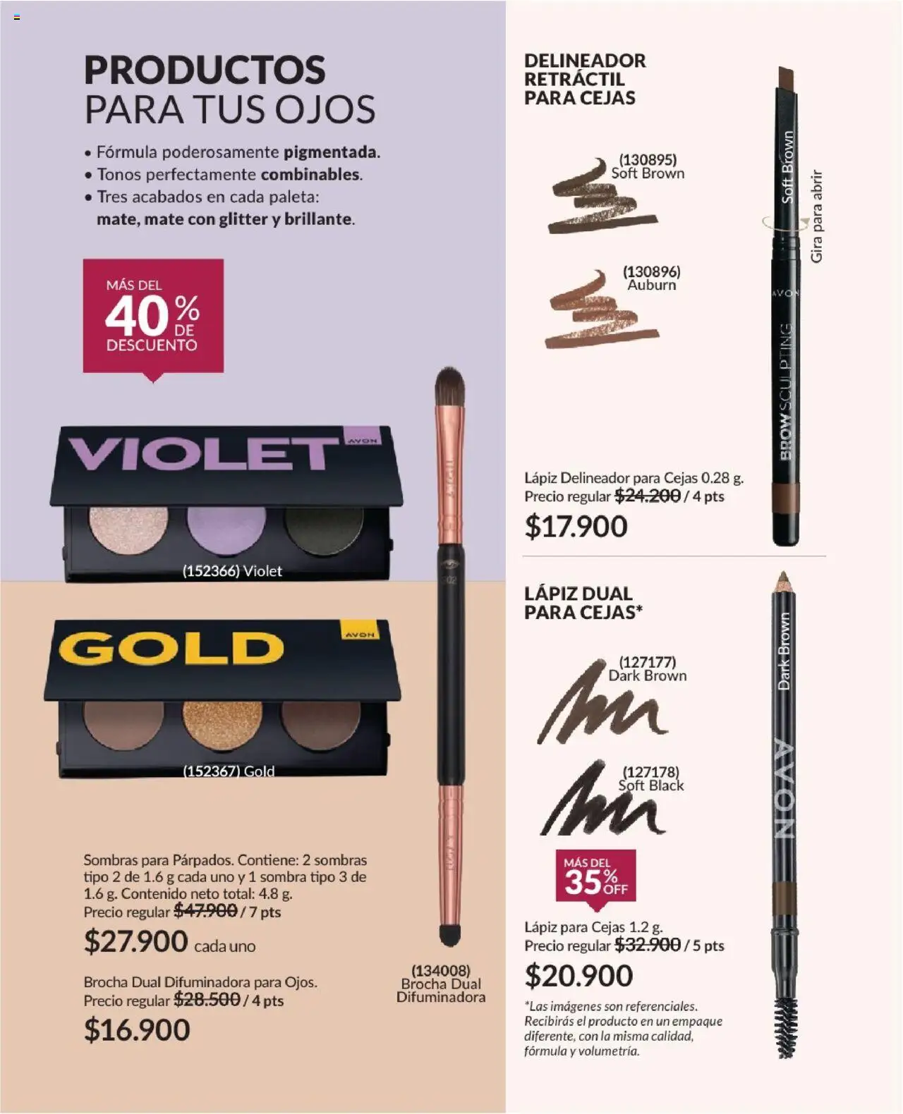 Avon revista - valida desde el 01.08.2025 | Página: 56 | Productos: Glitter, Brocha, Sombra, Delineador