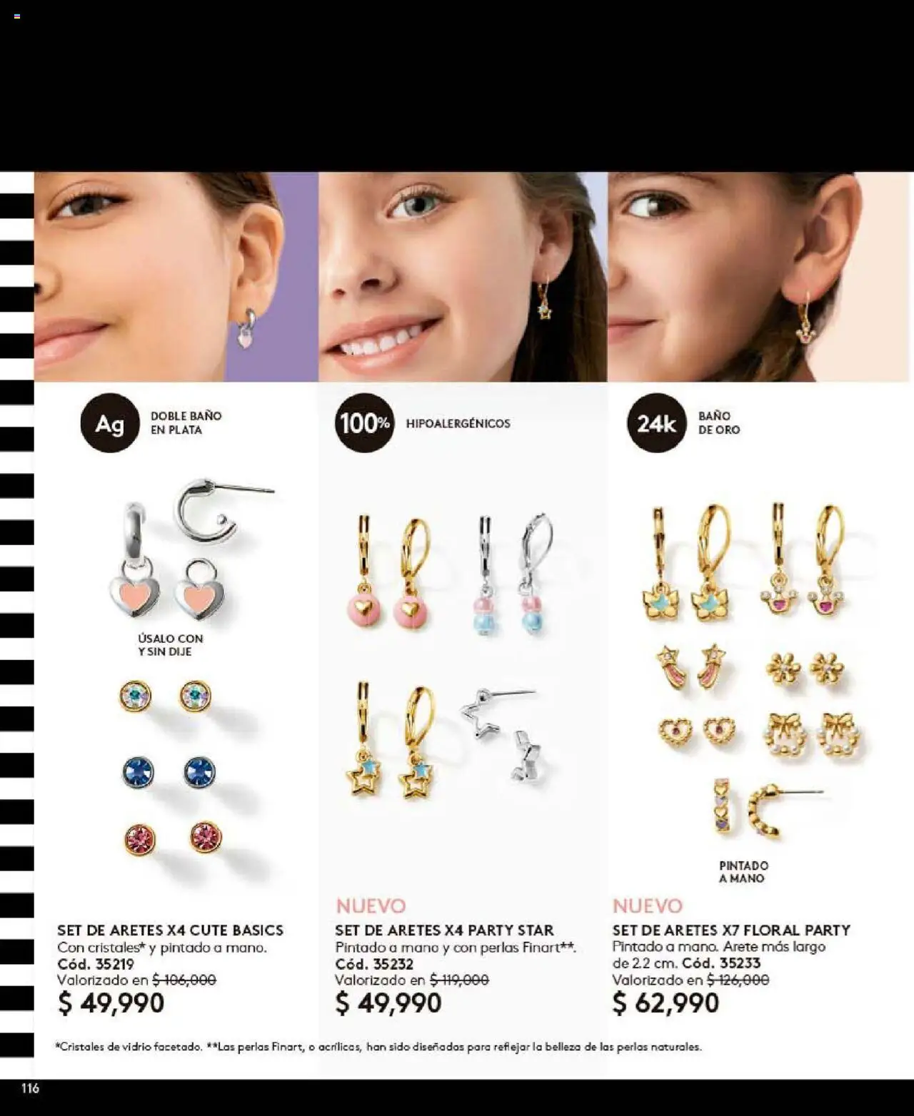 Ésika revista - valida desde el 24.09.2025 | Página: 116 | Productos: Aretes, Baño, Dije