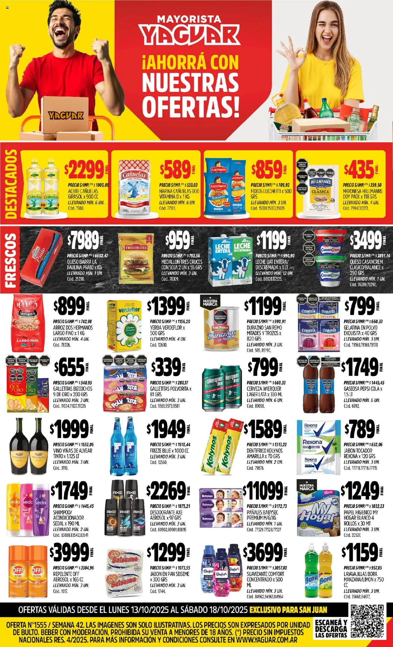 Yaguar - San Juan │ válido desde el 13.10.2025 | Página: 1 | Productos: Polvo, Pan, Vino, Bizcochos