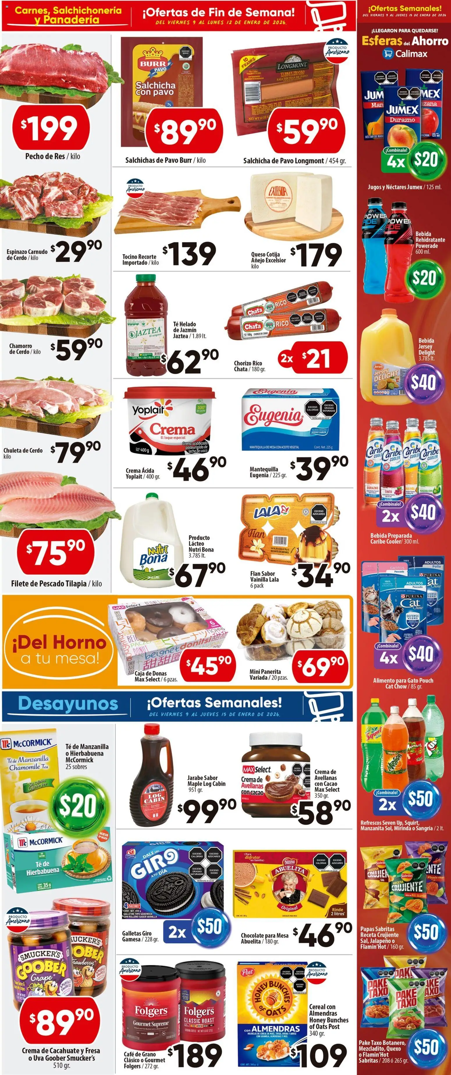 Nuevas ofertas de Calimax válidas en toda la República Mexicana desde el 09.01.2026. ¡Encuentra las mejores ofertas en Calimax folleto Ensenada! | Página: 2 | Productos: Café, Cerdo, Hojuelas, Caja