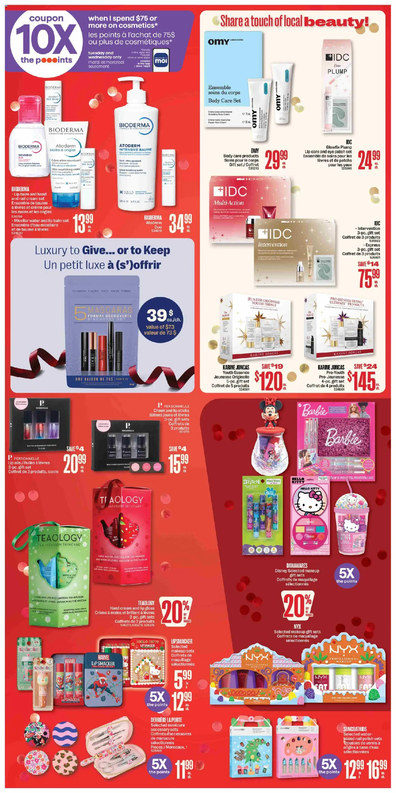 Jean Coutu flyer valid from 04.12.2025 | Page: 5 | Products: Tea, Lip gloss, Nail polish, Micellar water