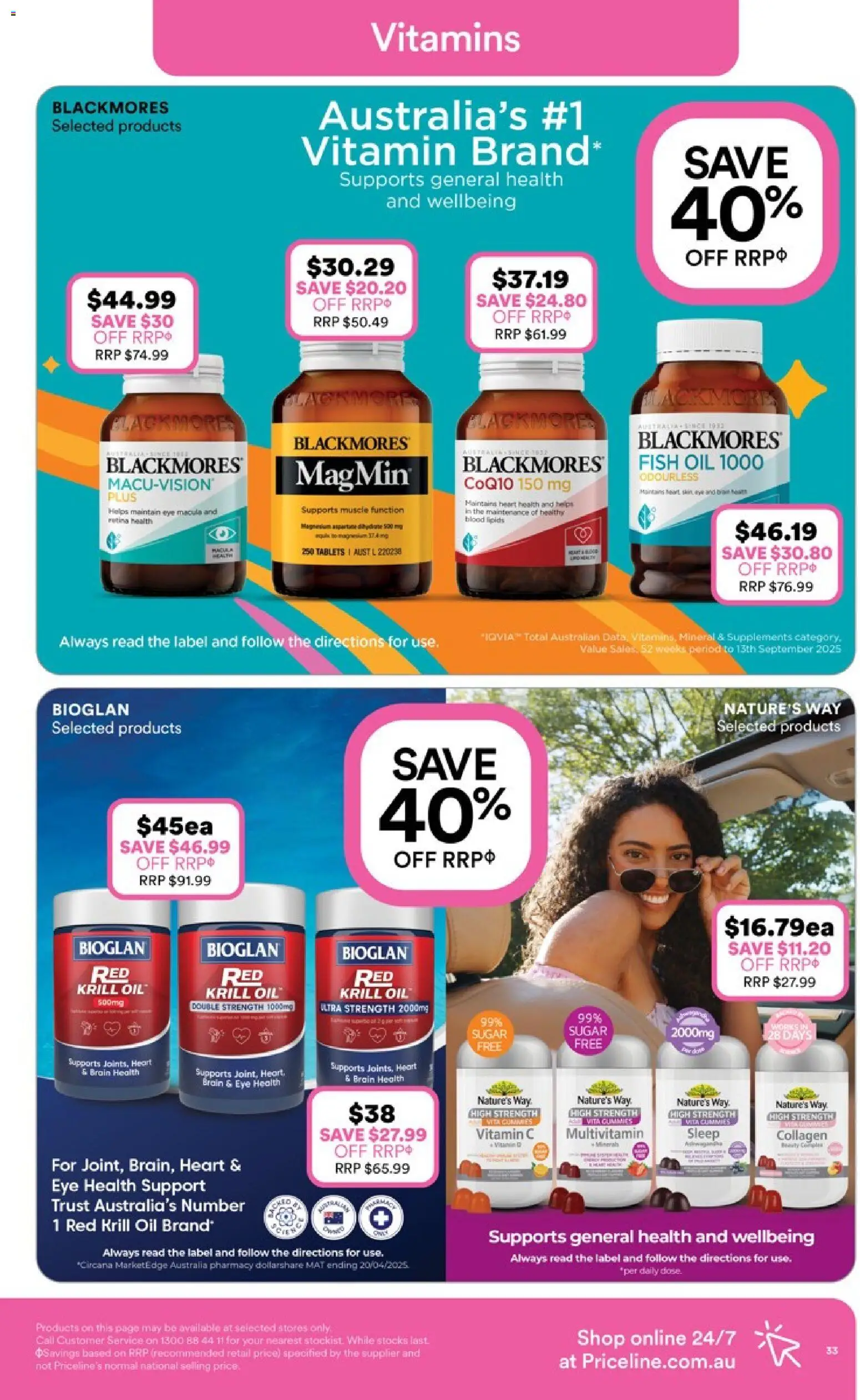 Priceline Pharmacy catalogue - valid from 22.01.2026 | Page: 33 | Products: Fish, Sugar, Tablets, Vitamin