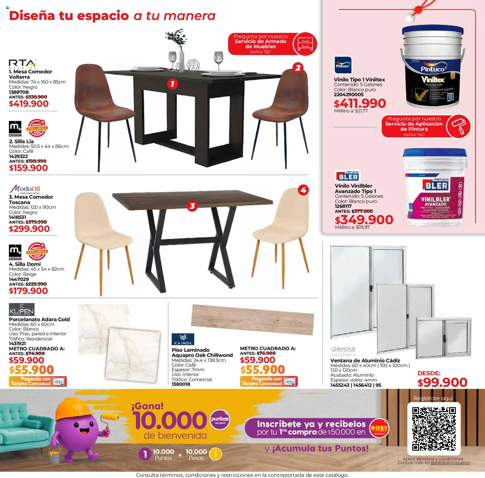 Easy revista - valida desde el 15.01.2026 | Página: 9 | Productos: Pintura, Mesa, Silla, Café