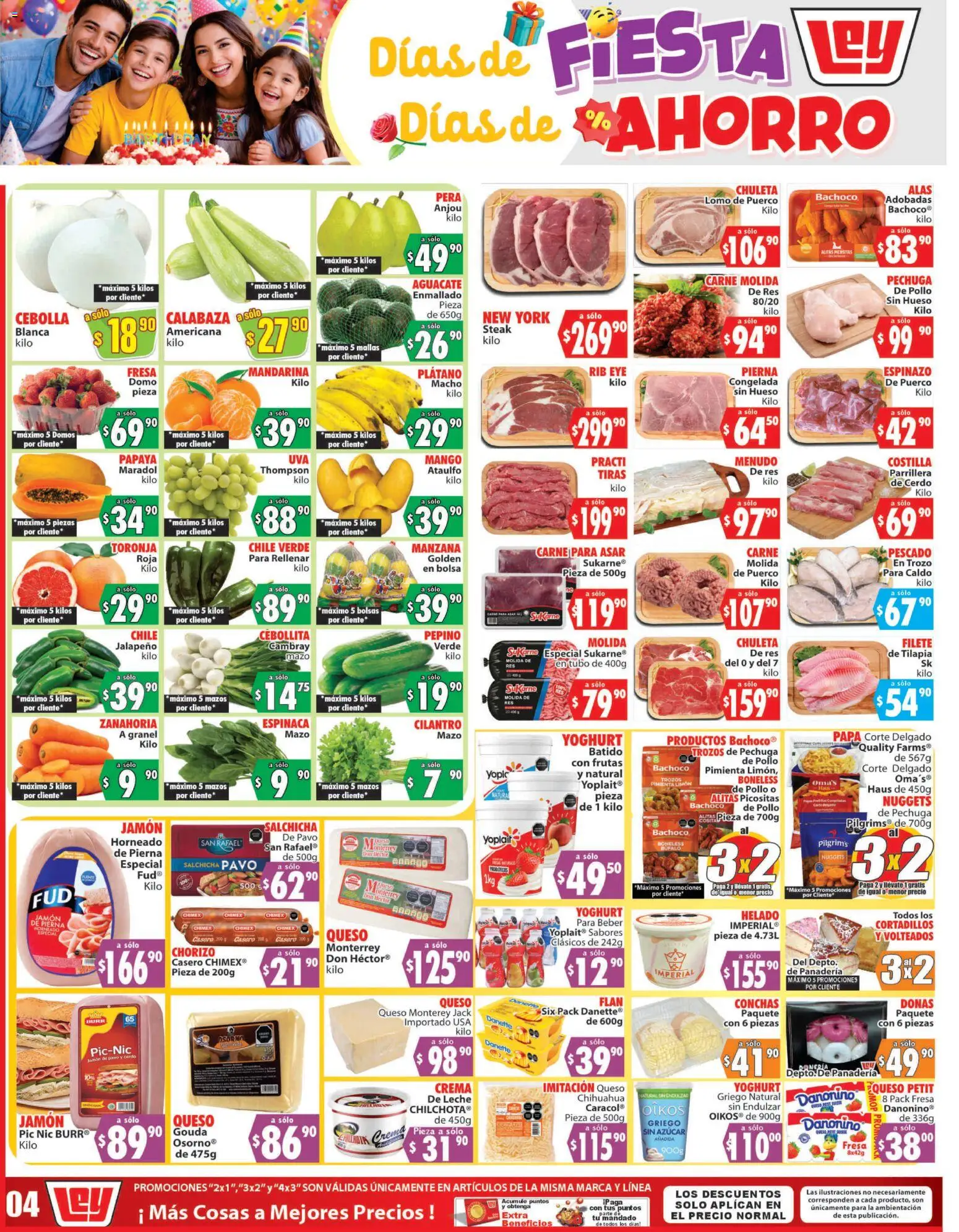 Nuevas ofertas de Casa Ley válidas en toda la República Mexicana desde el 28.04.2026. ¡Encuentra las mejores ofertas en Casa Ley folleto Autoservicio La Paz, BCS! | Página: 1 | Productos: Cebolla, Leche, Res, Mallas