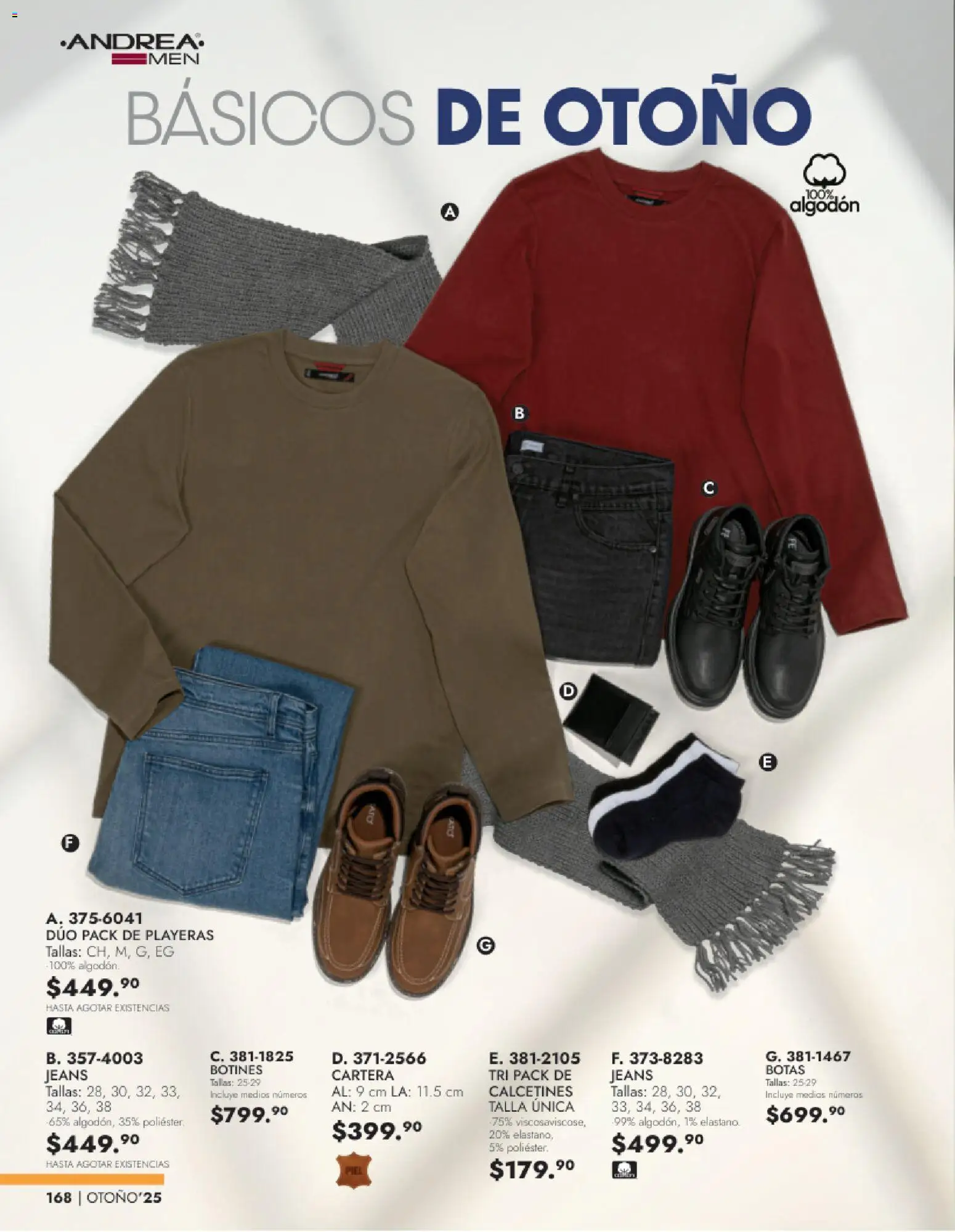 Nuevas ofertas de Andrea válidas en toda la República Mexicana desde el 26.11.2025. ¡Encuentra las mejores ofertas en Andrea catálogo Vestir Caballero otoño! | Página: 6 | Productos: Botas, Algodón, Botines