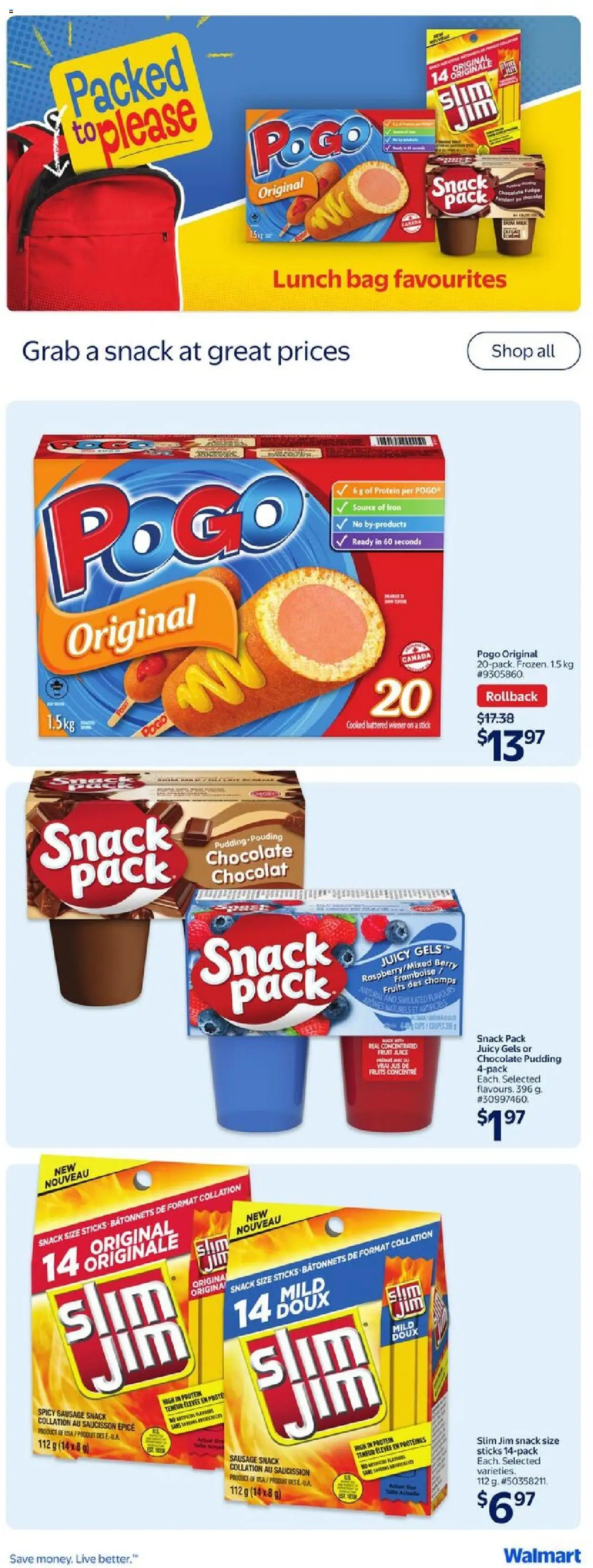 Walmart flyer valid from 21.08.2025 | Page: 13 | Products: Bag, Iron, Chocolate, Juice