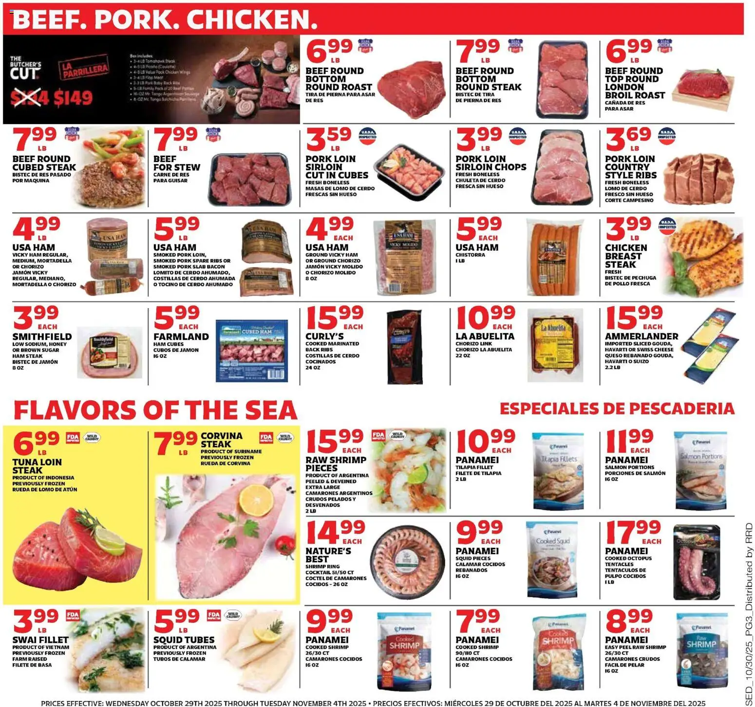 Sedano's Weekly Ad - valid from 29.10.2025 | Page: 3 | Products: Ring, Ham, Pork, Sugar