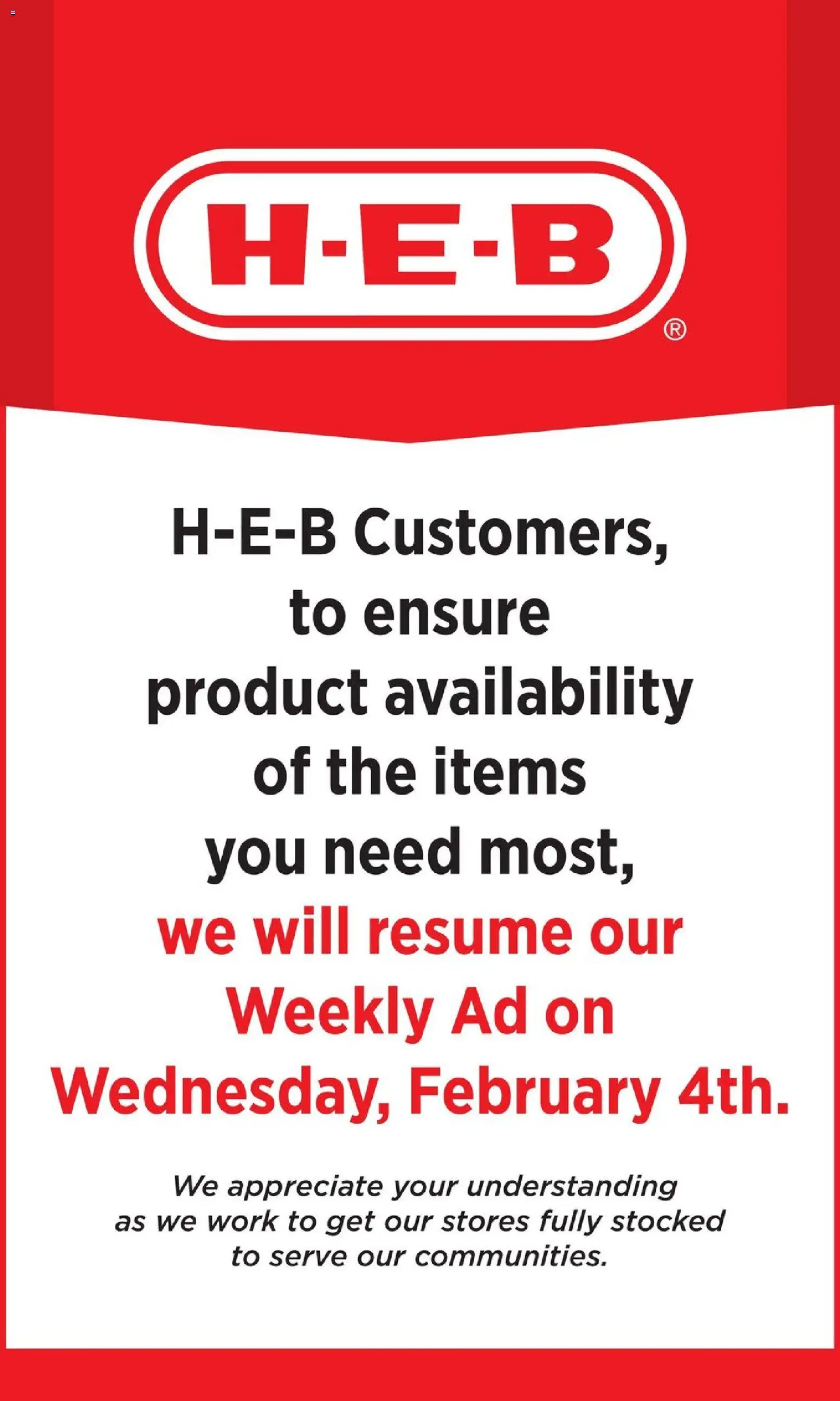 H-E-B Weekly Ad - valid from 28.01.2026 | Page: 1