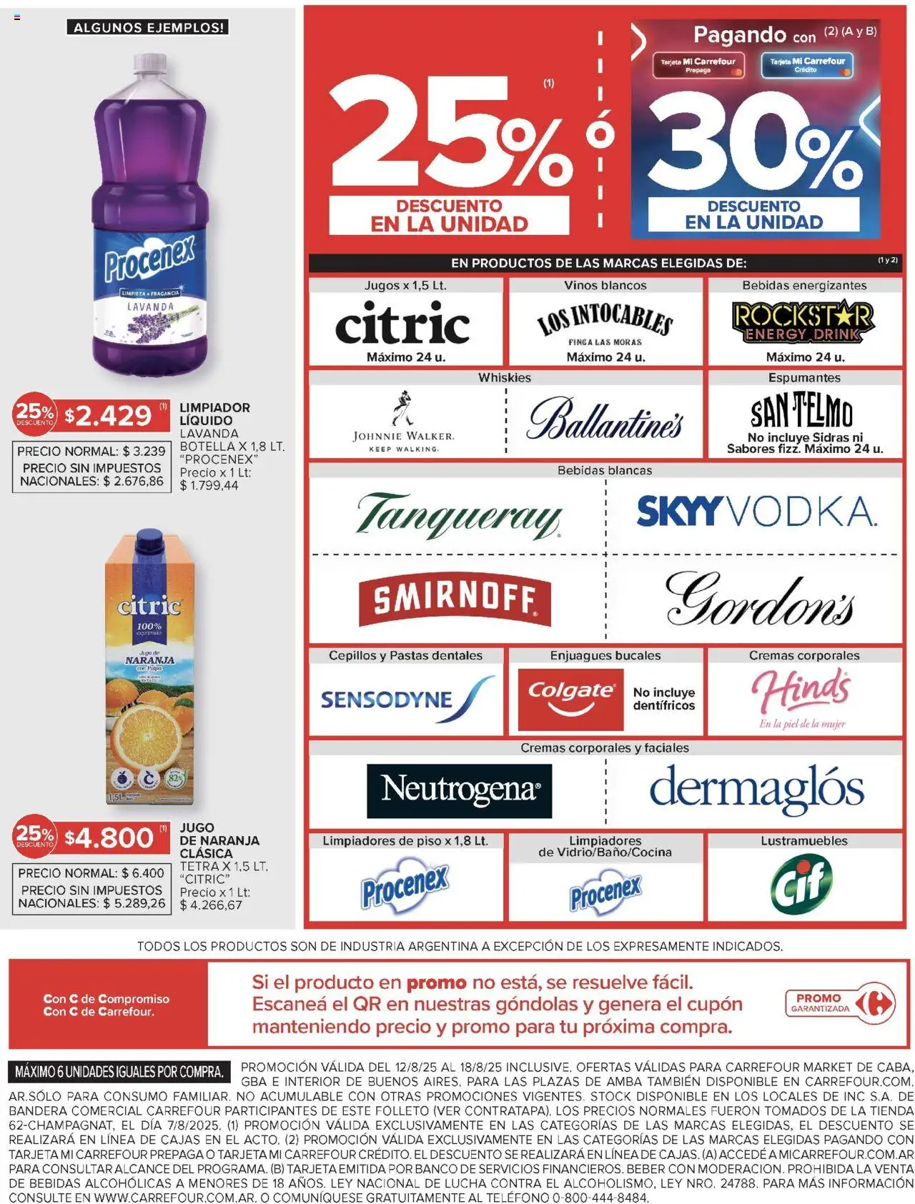 Carrefour Market catálogo - CABA │ válido desde el 12.08.2025 | Página: 9 | Productos: Botella, Banco, Fragancia, Limpiador