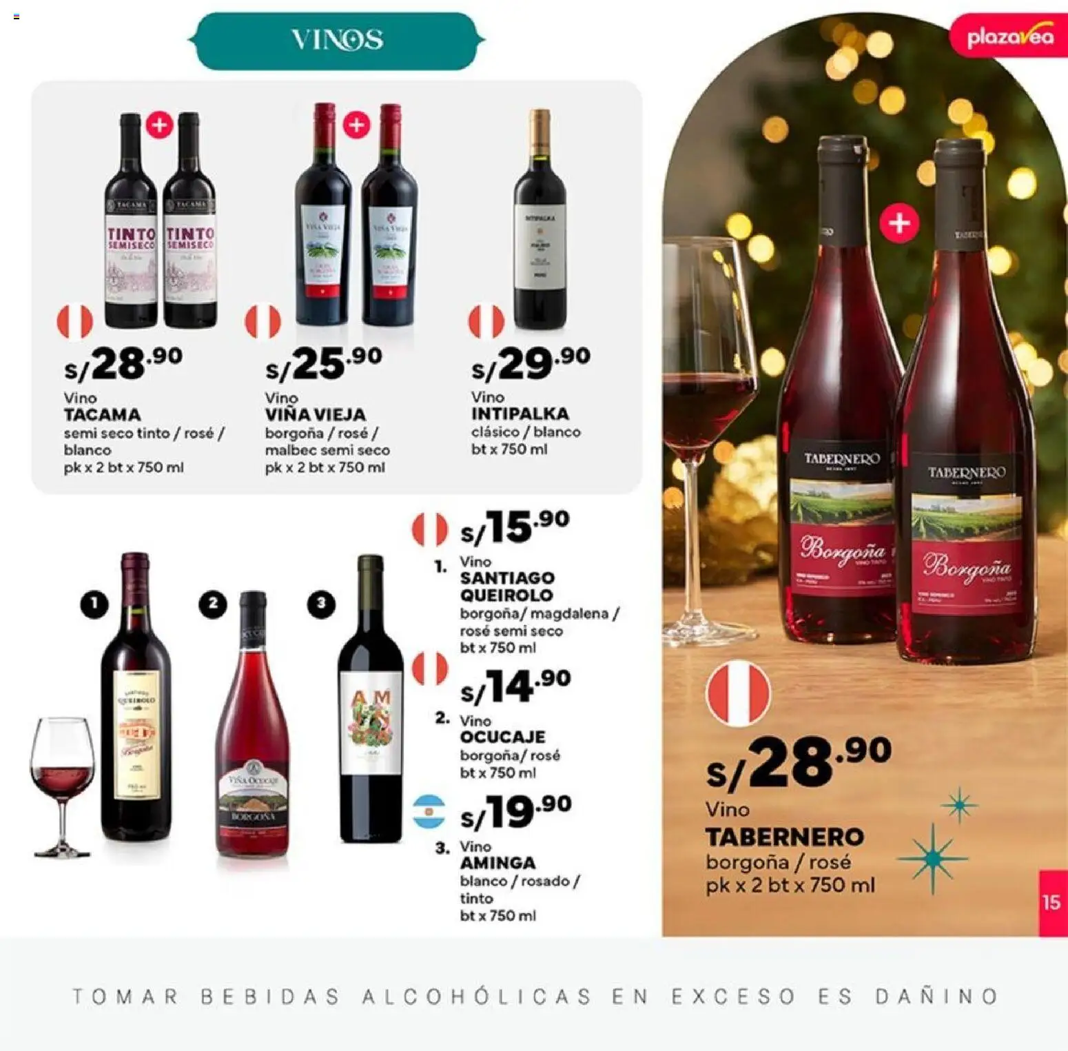 Catálogo Plaza Vea válido desde 10.12.2025 | Página: 15 | Productos: Vino