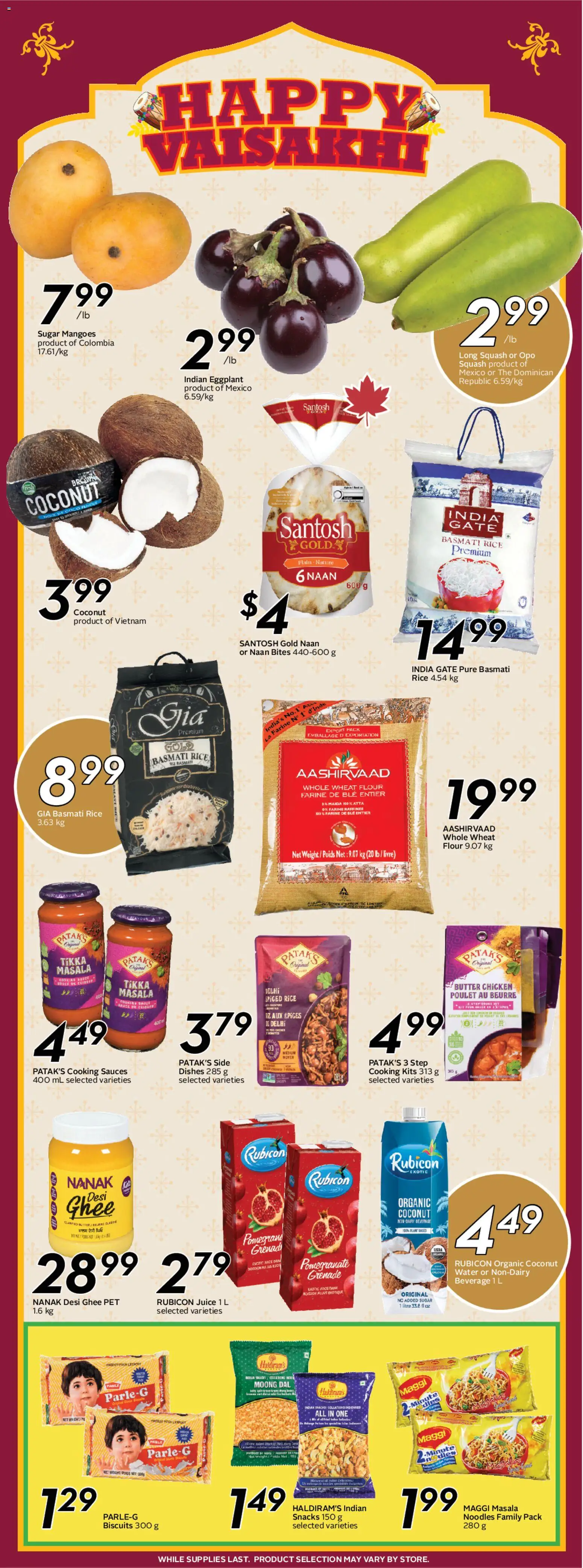 Safeway flyer valid from 19.03.2026 | Page: 14 | Products: Rice, Noodles, Butter, Chicken