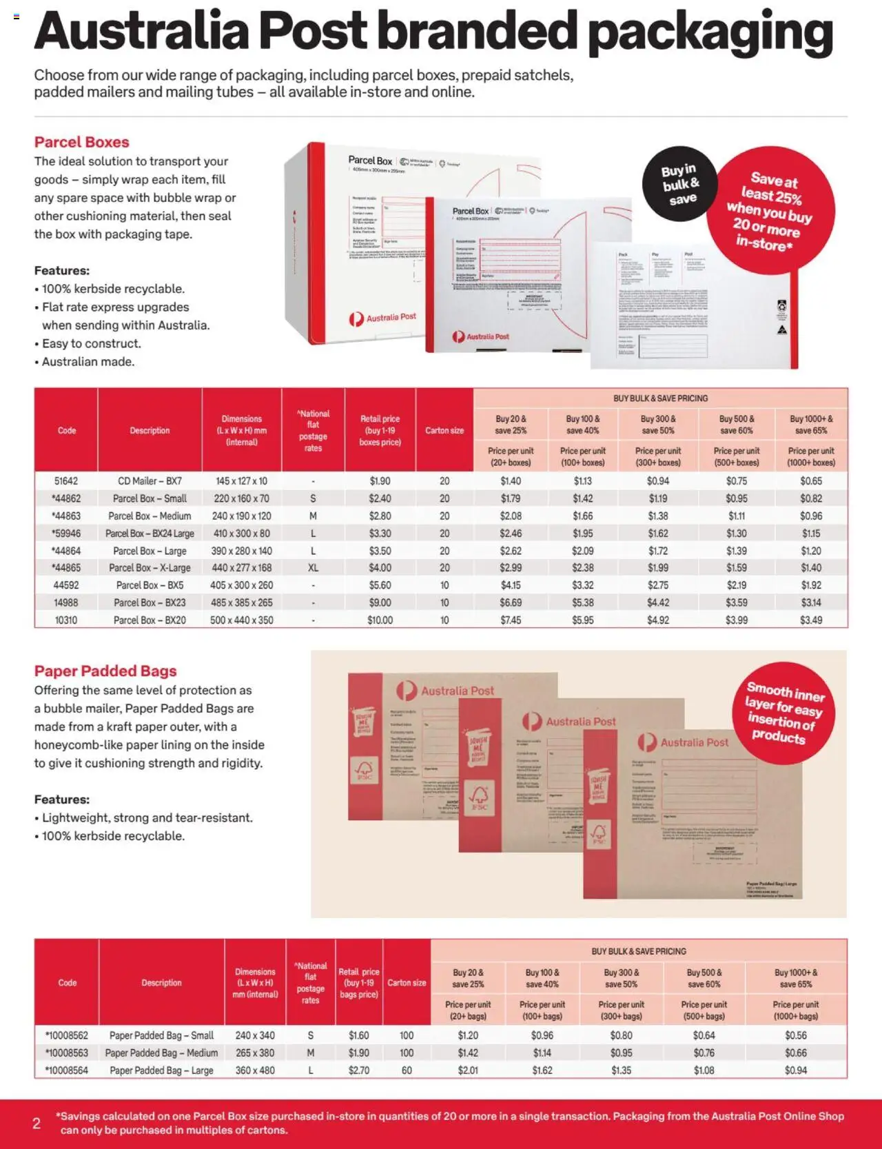 Australia Post catalogue - valid from 18.02.2025 | Page: 2 | Products: Box, Bag