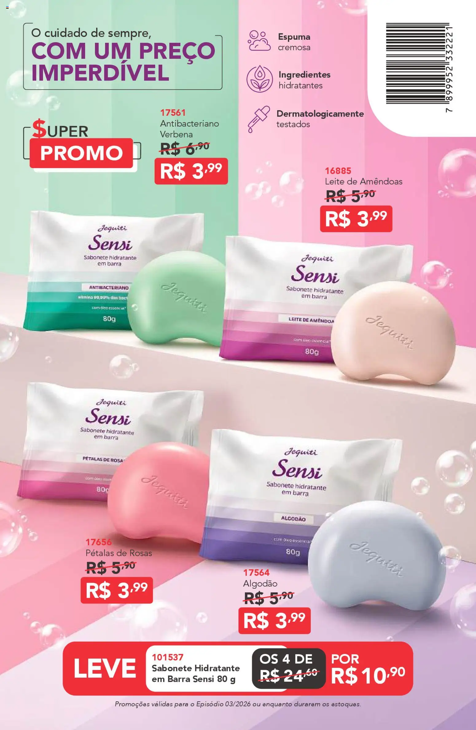 Jequiti Folheto - válido de 20.02.2026 | Página: 100 | Produtos: Leite, Sabonete, Algodão, Amêndoas