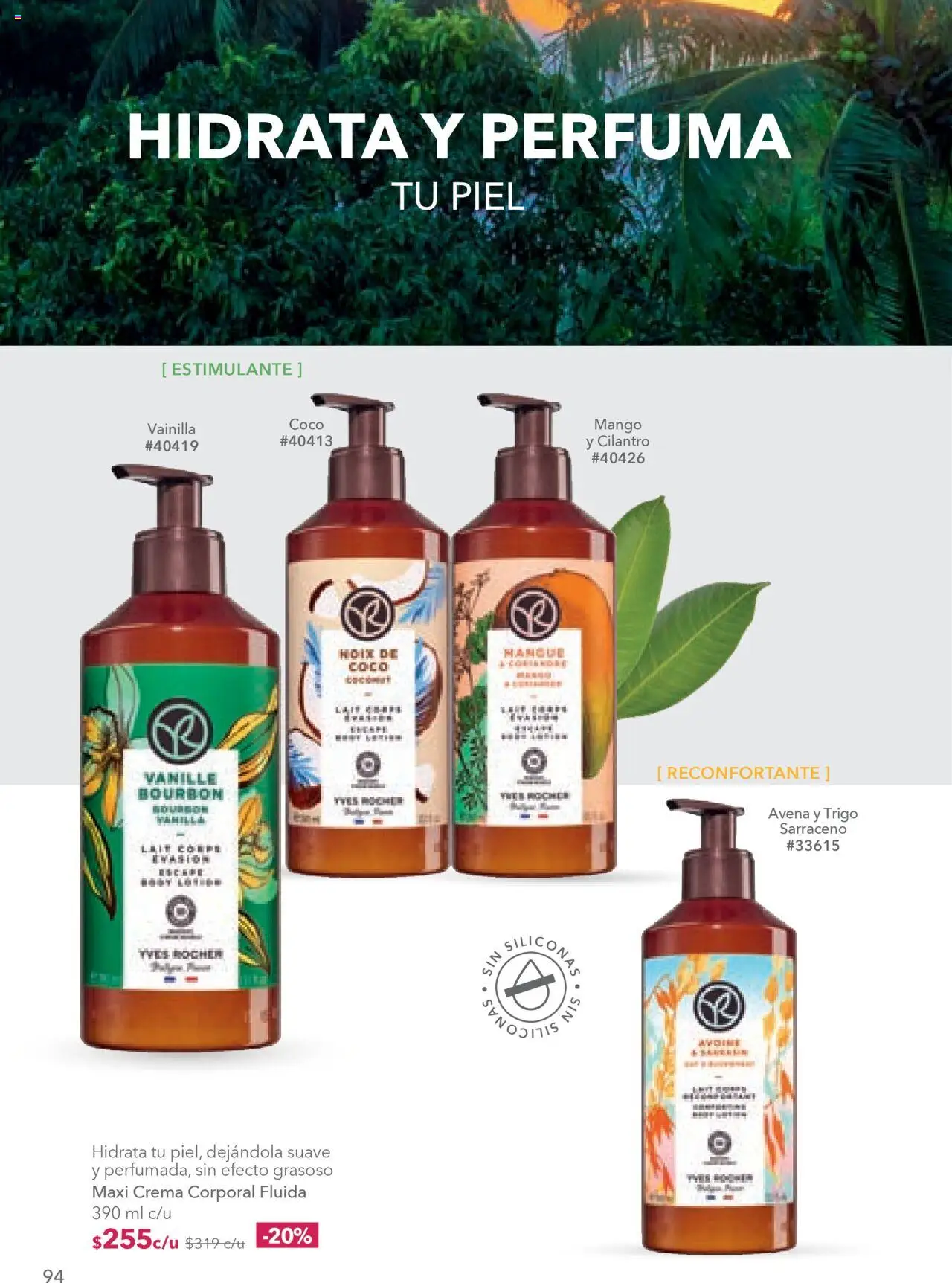 Nuevas ofertas de Yves Rocher válidas en toda la República Mexicana desde el 18.09.2025. ¡Encuentra las mejores ofertas en Yves Rocher - Campaña 13 2025! | Página: 96 | Productos: Avena, Crema, Mango, Crema corporal