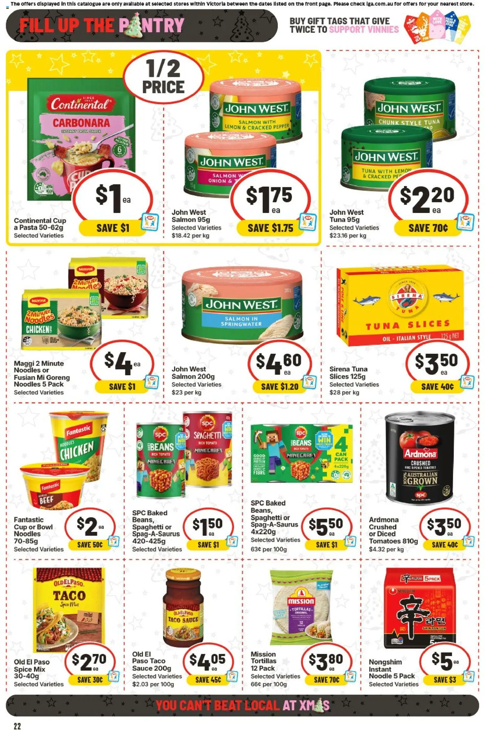 IGA catalogue - valid from 17.12.2025 | Page: 22 | Products: Noodles, Pasta, Pepper, Tortillas