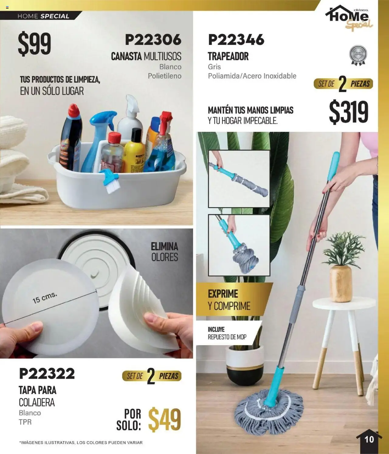 Nuevas ofertas de Cklass válidas en toda la República Mexicana desde el 01.10.2025. ¡Encuentra las mejores ofertas en Cklass - Catálogo Especial Home! | Página: 11 | Productos: Trapeador, Canasta