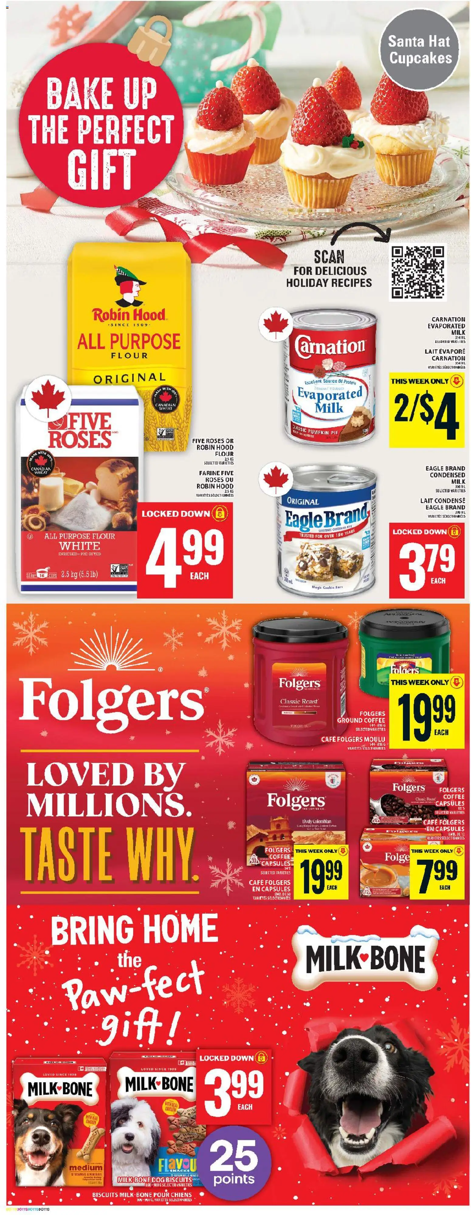 Food Basics flyer valid from 18.12.2025 | Page: 20 | Products: Hat, Milk, Coffee, Pumpkin