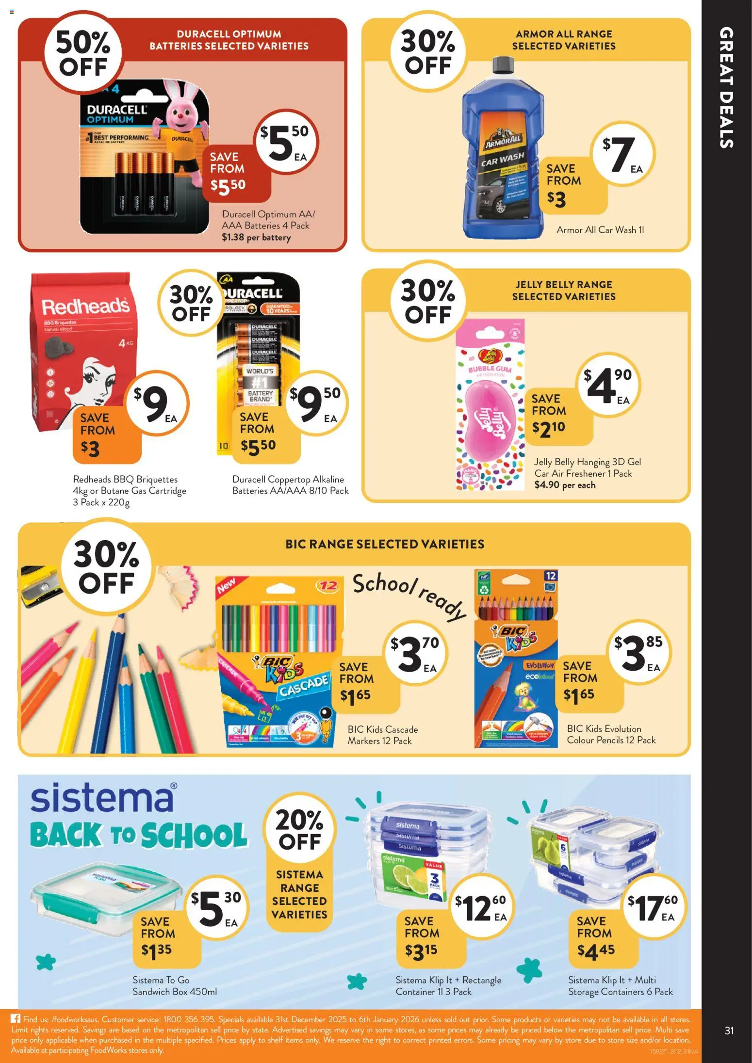 Foodworks catalogue - valid from 31.12.2025 | Page: 31 | Products: Battery, Gum, Batteries, Air freshener