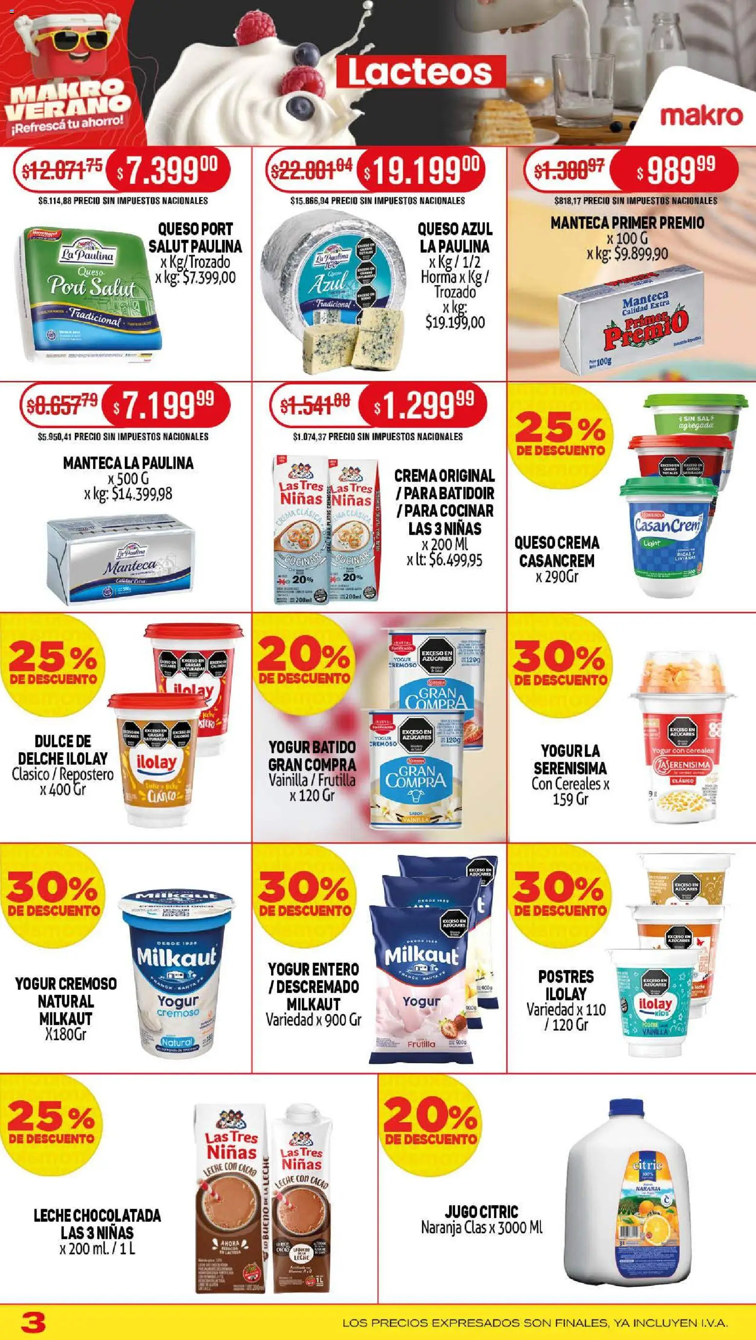 Makro ofertas │ válido desde el 08.01.2026 | Página: 3 | Productos: Frutilla, Chocolatada, Cereales, Crema