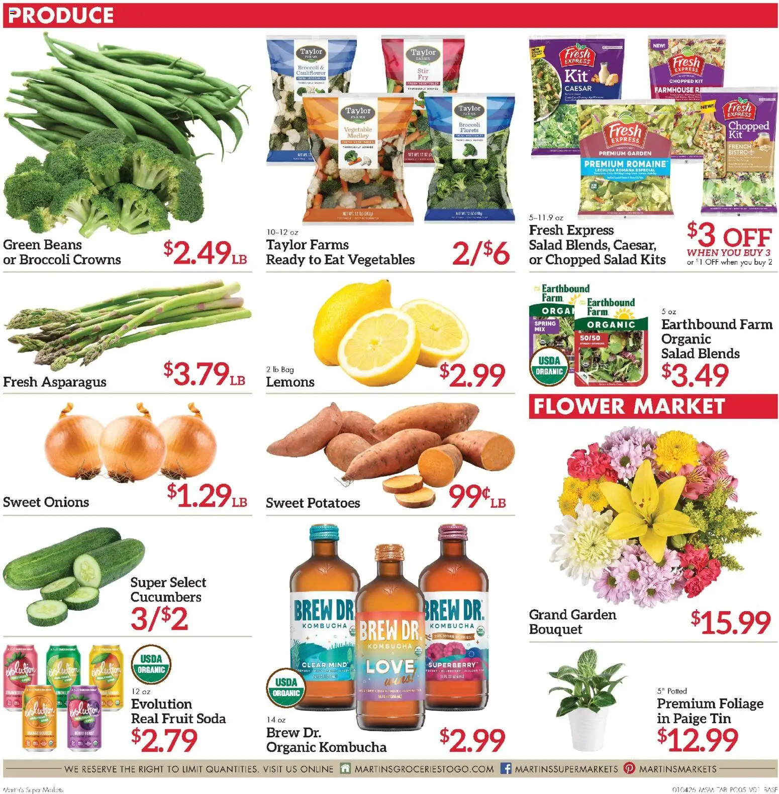 Martin’s Weekly Ad - valid from 04.01.2026 | Page: 5 | Products: Cucumbers, Salad, Vegetables, Cauliflower
