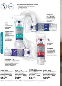 Vista previa de Avon Care Footworks Crema hidratante para pies extra secos 80 g, Crema hidratante para pies extra secos, ayuda a rehidratar incluso la piel muy seca de los pies y a prevenir la resequedad., nuevo folleto de la tienda, válido en México a partir del 02.04.2026 | Página: 190