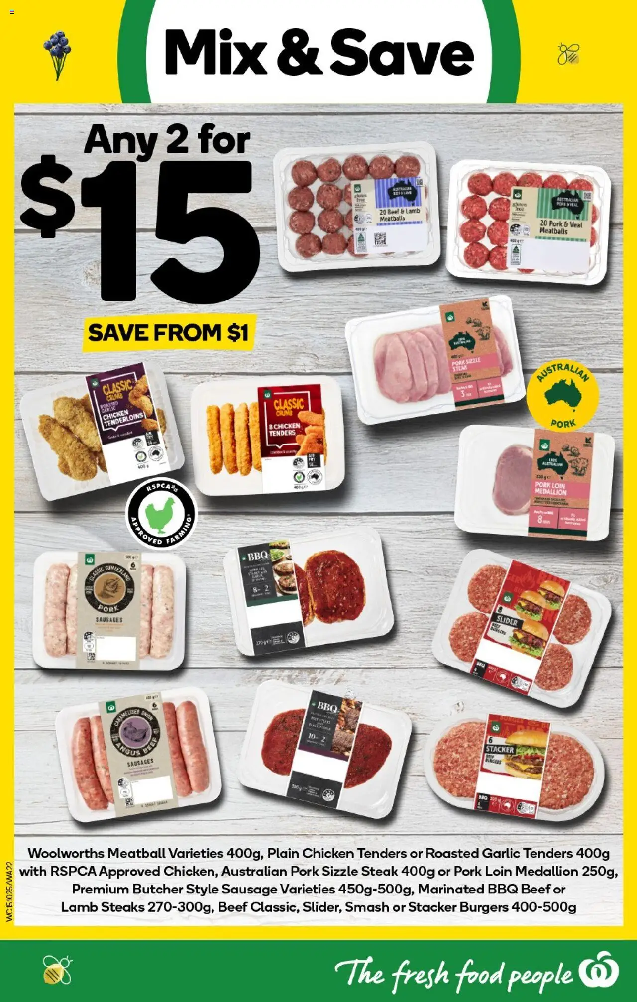 Woolworths catalogue - valid from 15.10.2025 | Page: 22 | Products: Chicken, Beef, Sausage, Garlic