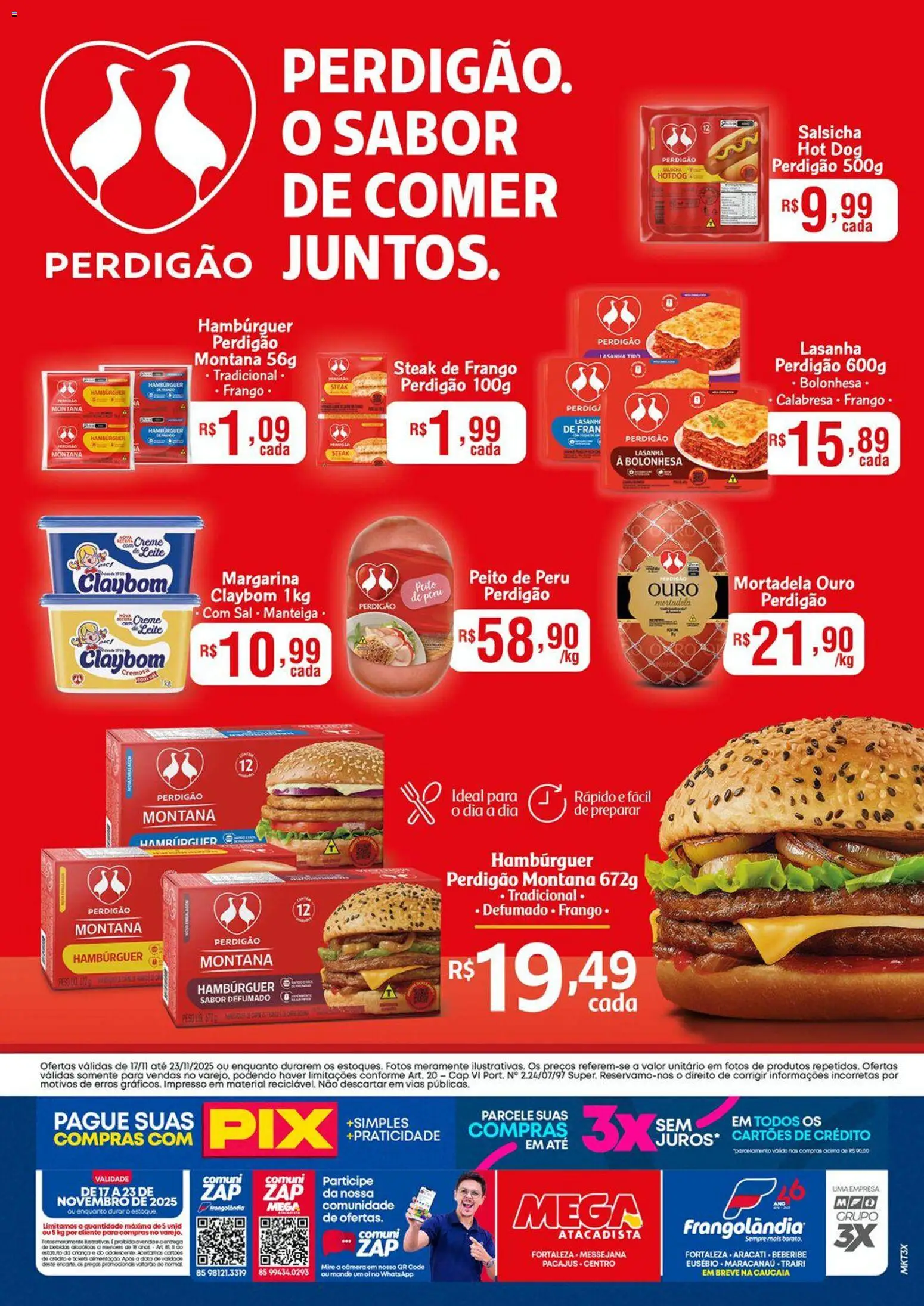 Frangolândia Folheto - válido de 17.11.2025 | Página: 3 | Produtos: Salsicha, Creme, Sal, Margarina