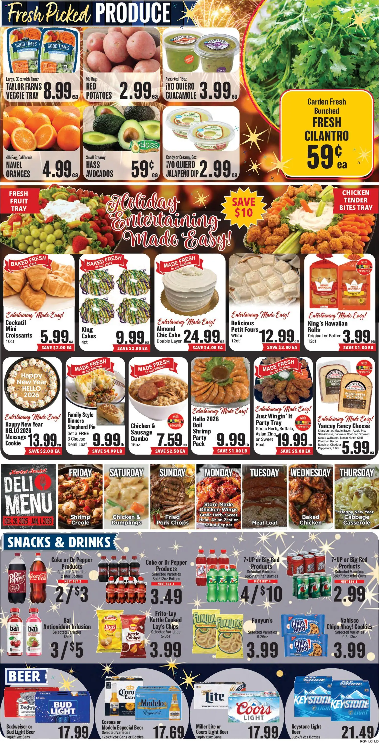 Market Basket Lake Charles - valid from 26.12.2025 | Page: 4 | Products: Pork, Sausage, Cabbage, Bag